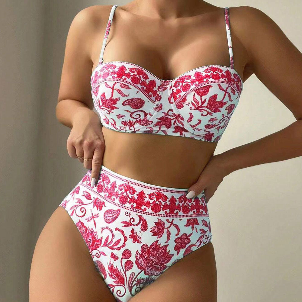 Premium Boho Floral Underwire Bikini Set - Ultimate Beachwear