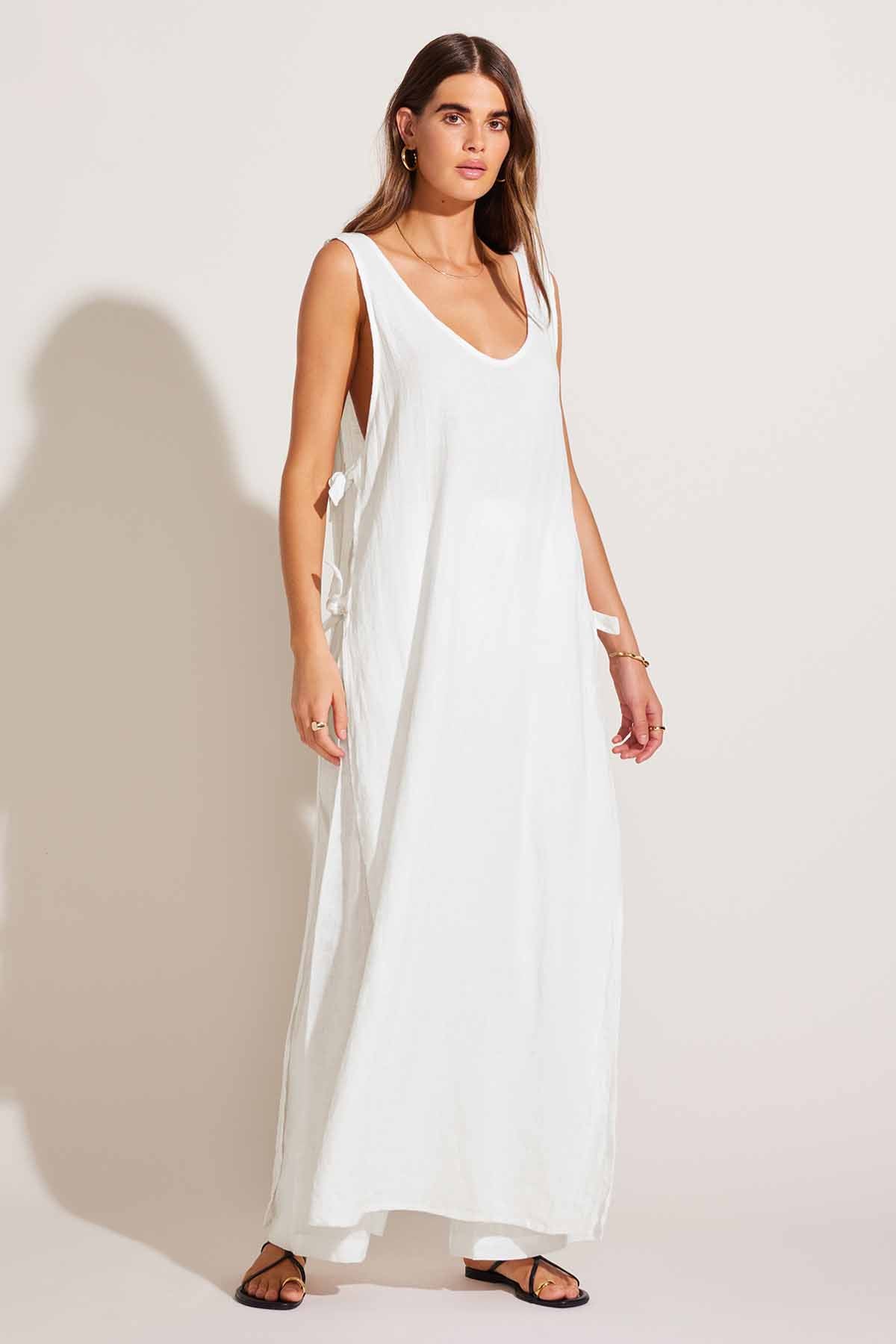 Premium Riviera Linen Dress in White - Ultimate Summer Style