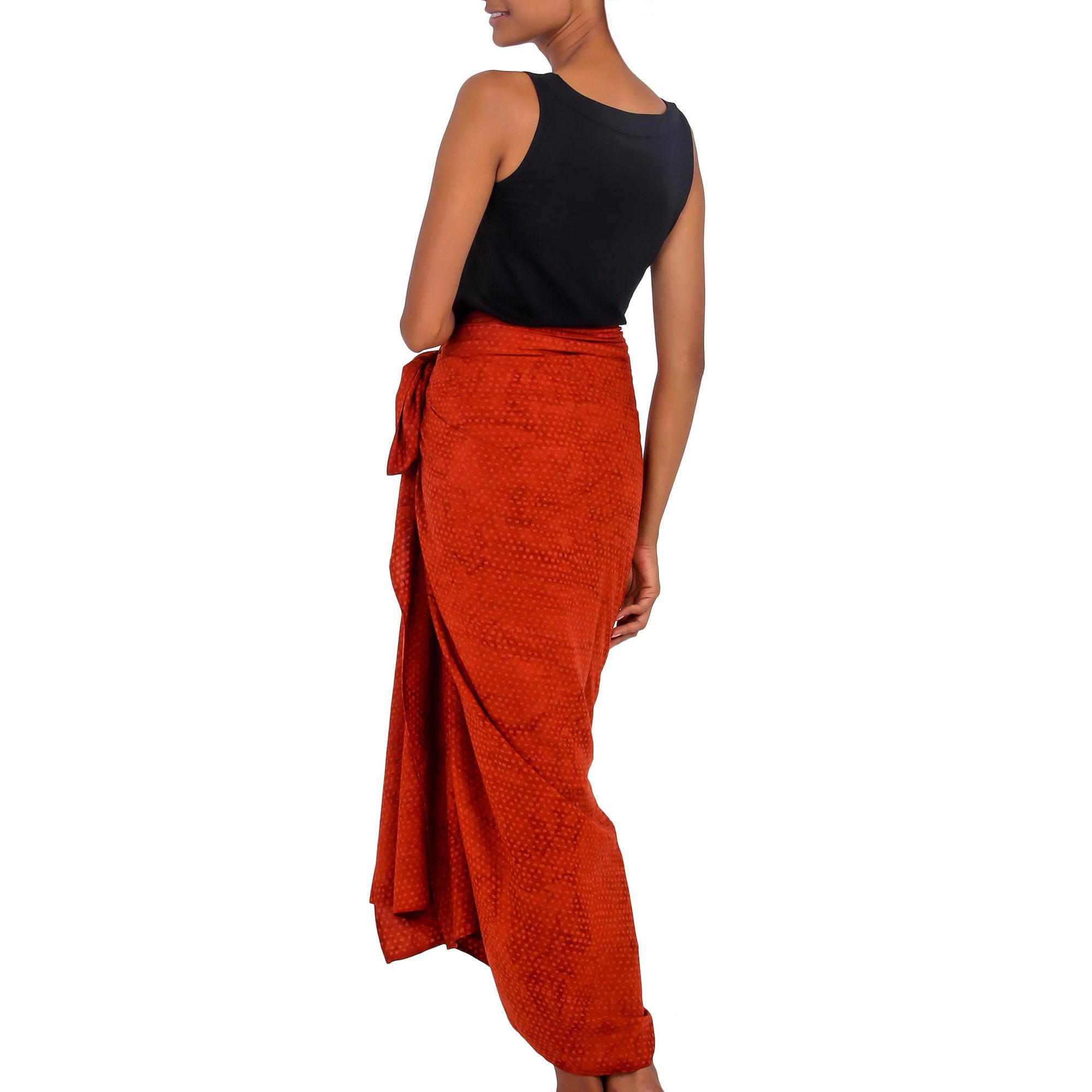 Premium Orange Coffee Bean Sarong – Versatile Beach Cover-Up