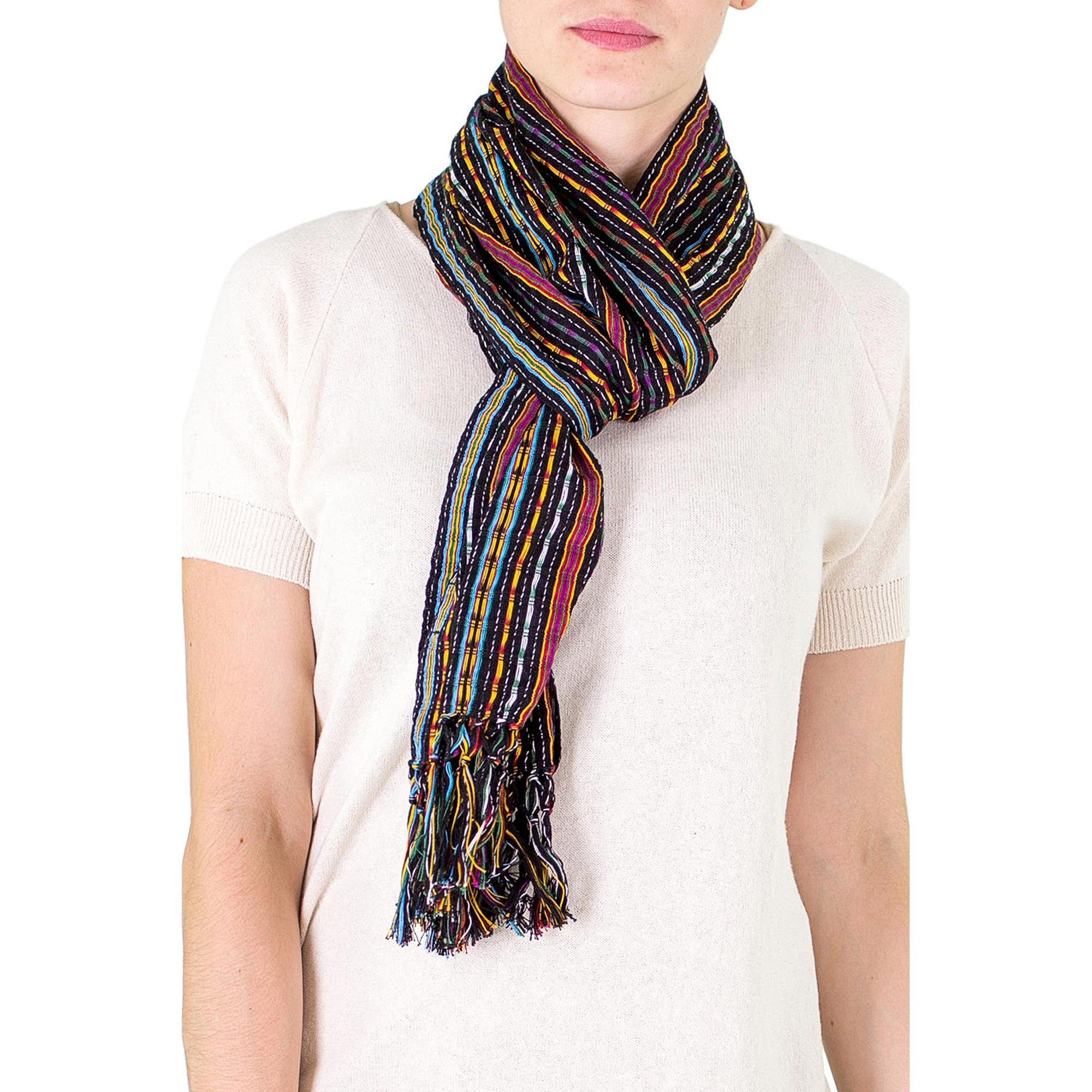 Premium Valley at Night Handwoven Cotton Scarf