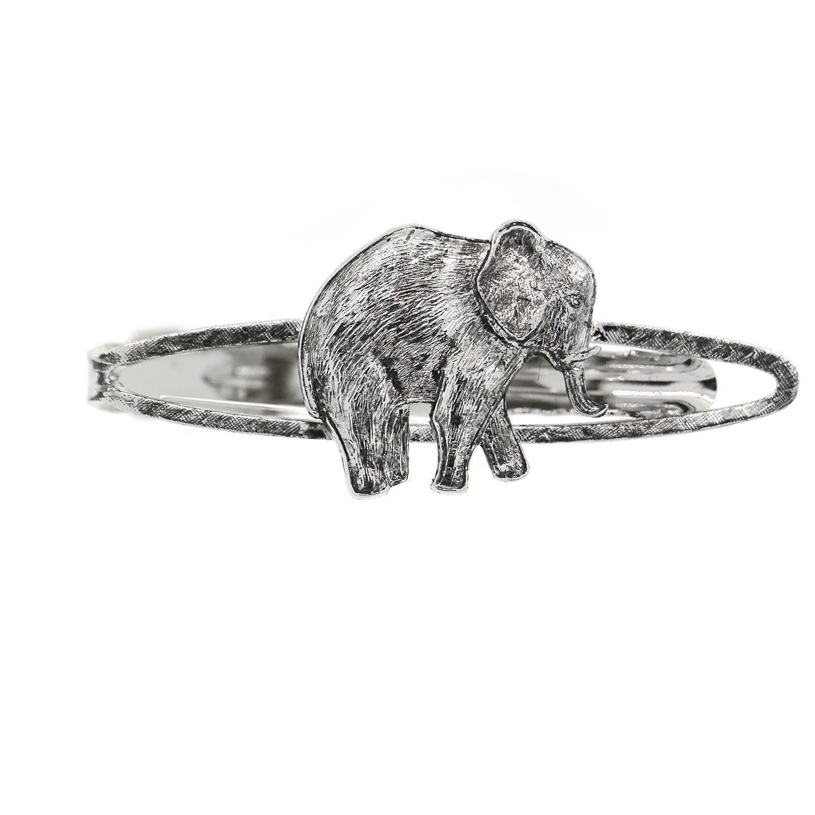 Premium Silver-Tone Elephant Tie Bar Clip by 1928 Jewelry®