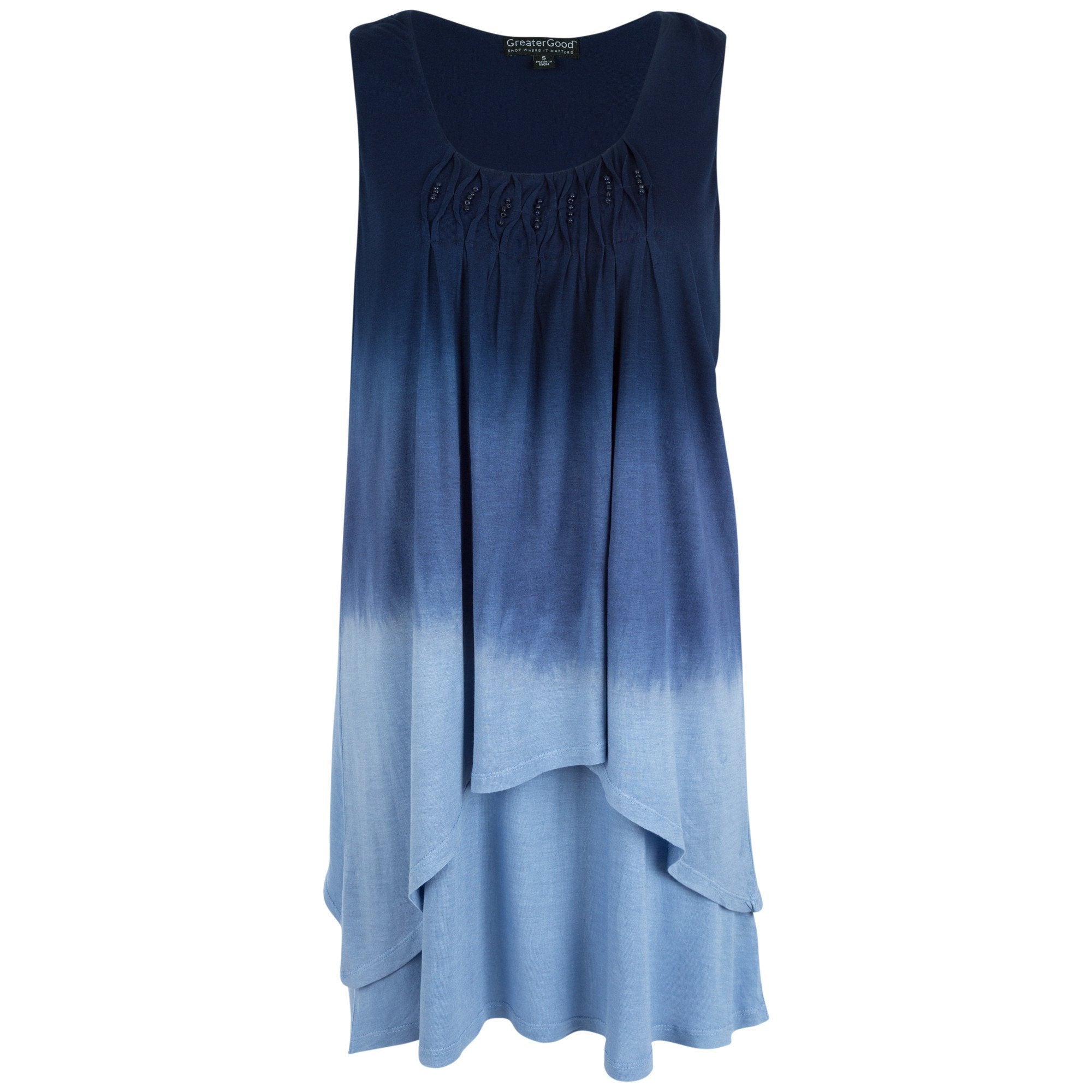 Premium Stella Blue Ombre Sleeveless Tunic - Ultimate Summer Style