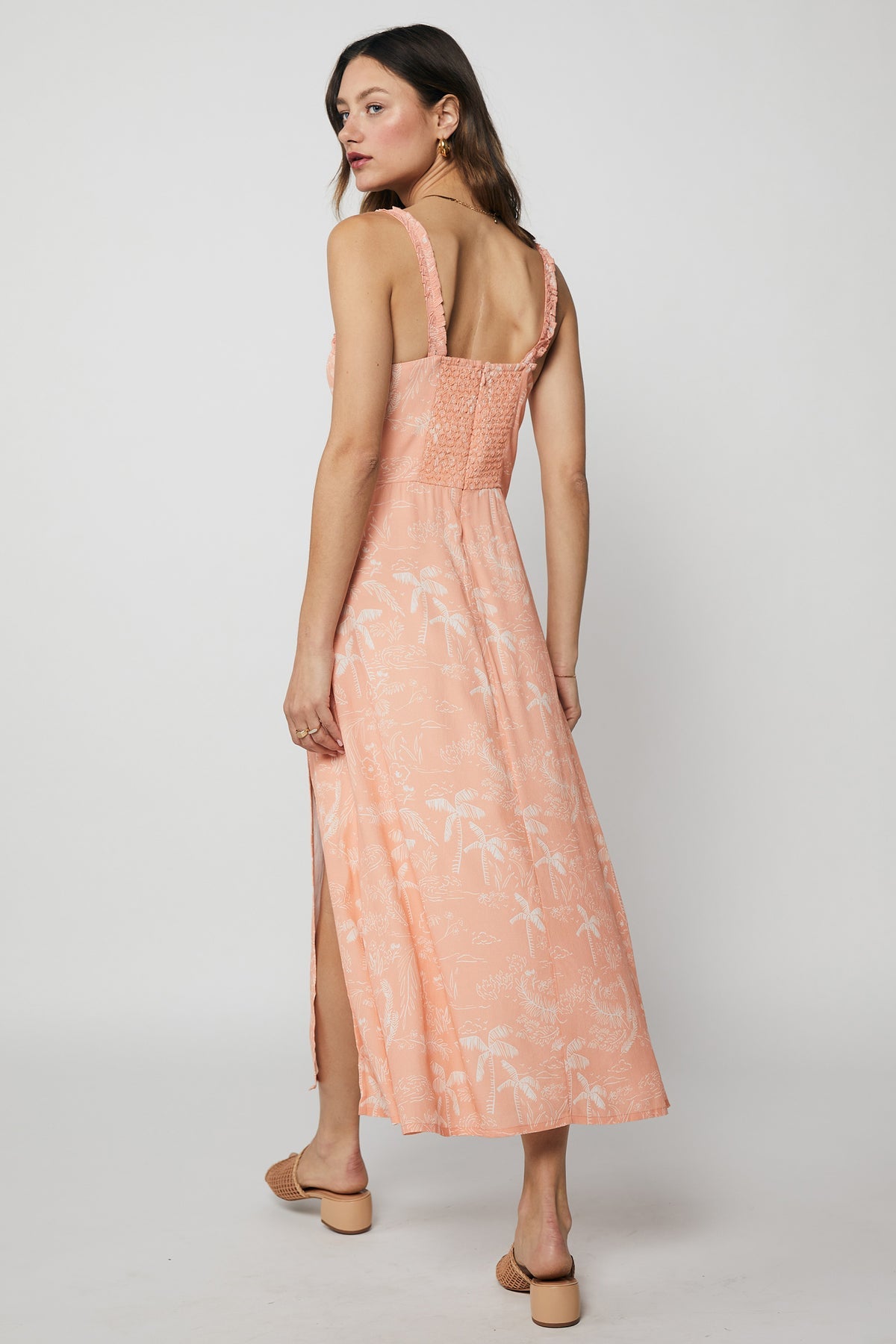 Rue Stiic Evita Midi Dress - Tropical Blush | Premium Casual Elegance