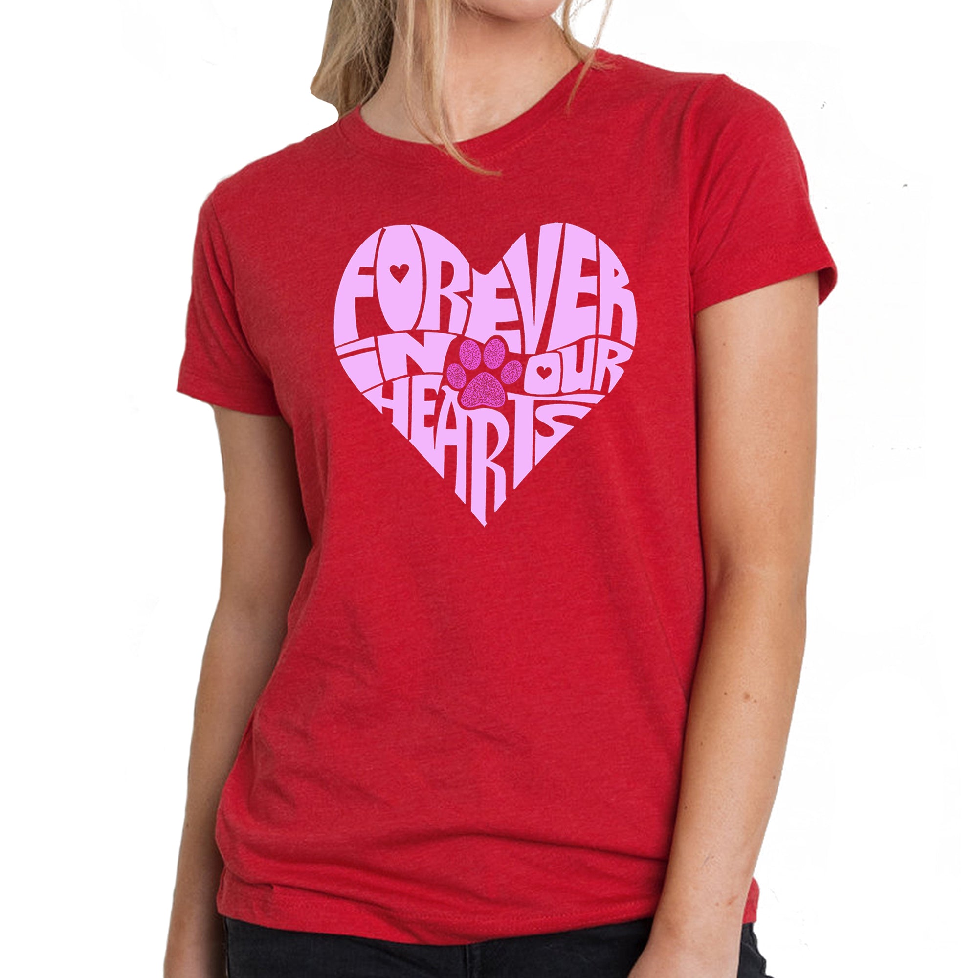 Forever In Our Hearts - Women's Premium Blend Memorial Pet T-Shirt