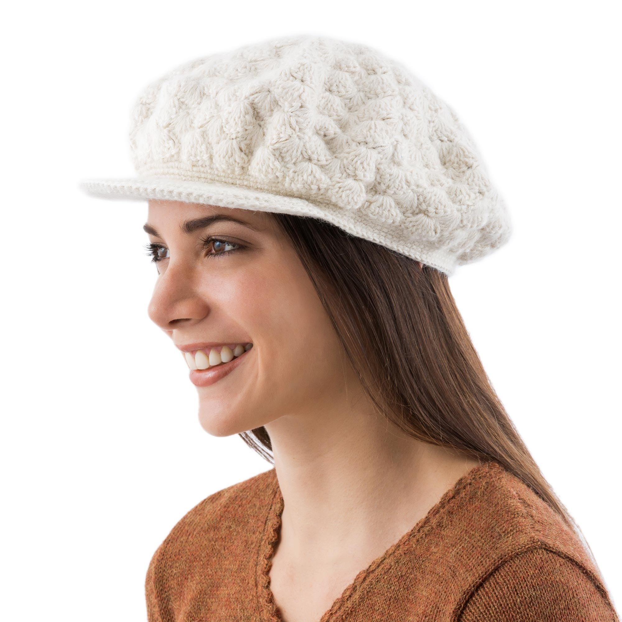 Premium Alpaca Beret - Wispy Clouds Elegance