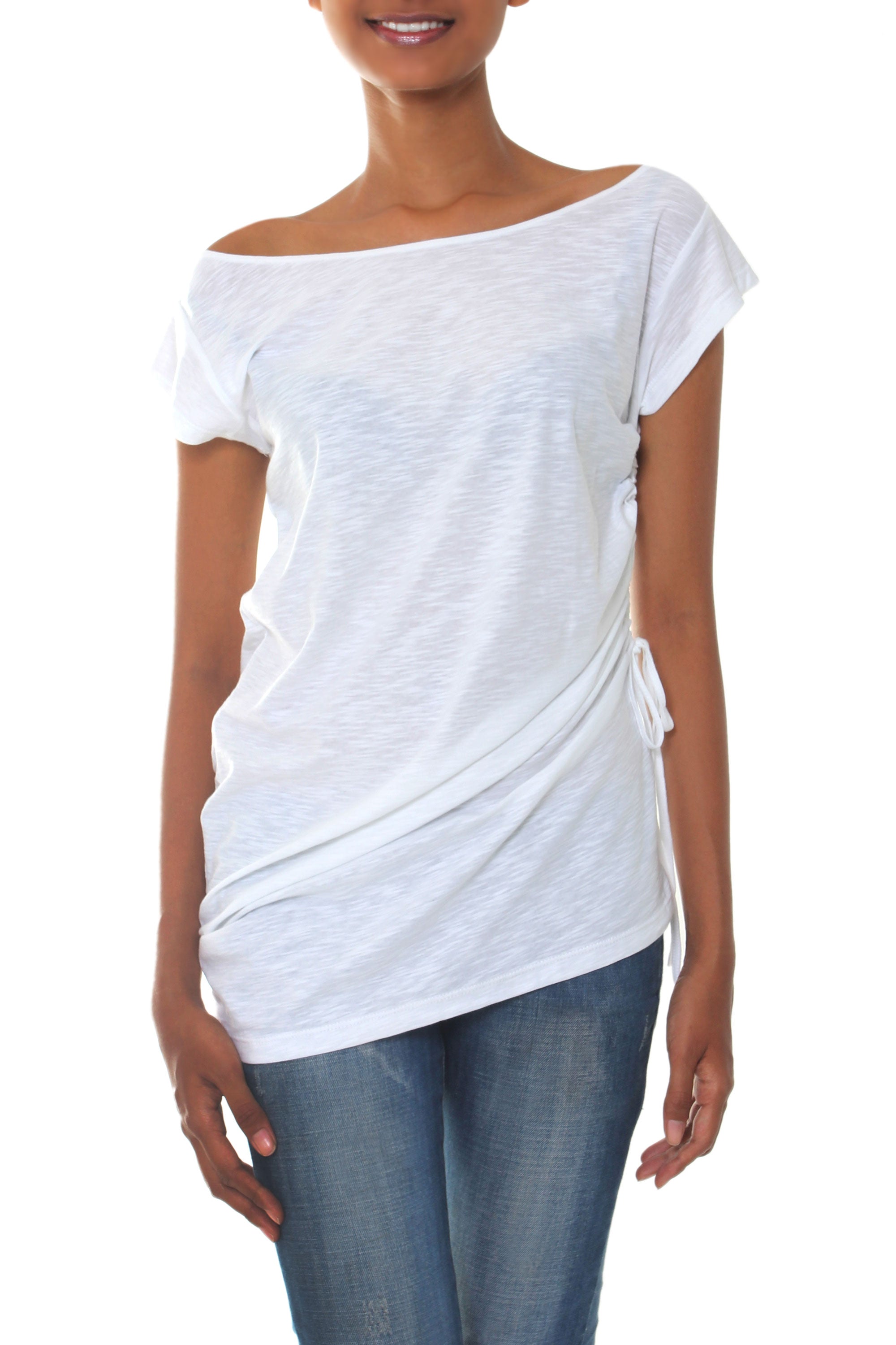 Premium Side Cinch Cotton Tunic - Modern & Comfortable