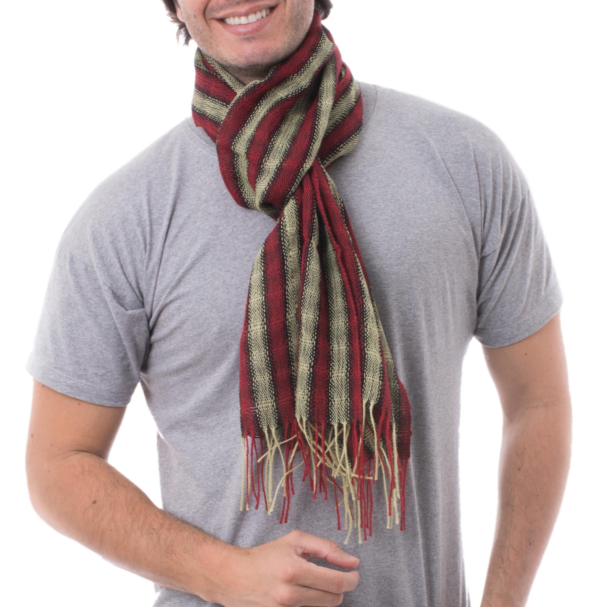 Premium Winter Cheer Men's 100% Alpaca Scarf - Ultimate Softness & Style