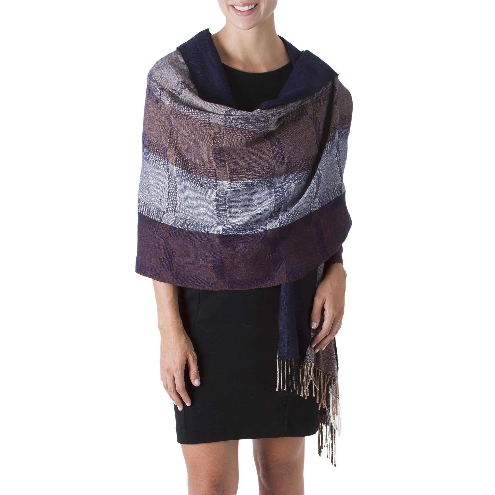 Premium Nazca Night Alpaca Shawl – Ultimate Luxury & Style