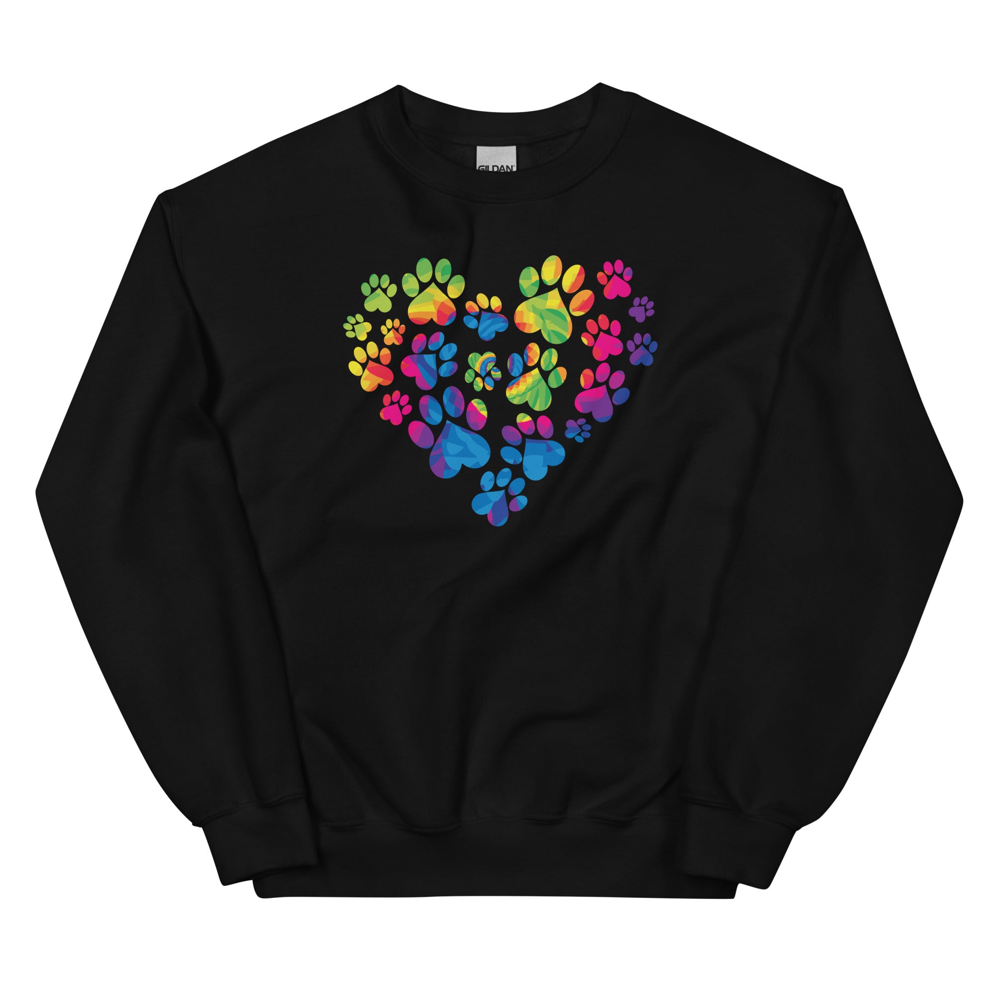 Premium Anniversary Paw Print Crewneck Sweatshirt - Ultimate Comfort for Animal Lovers