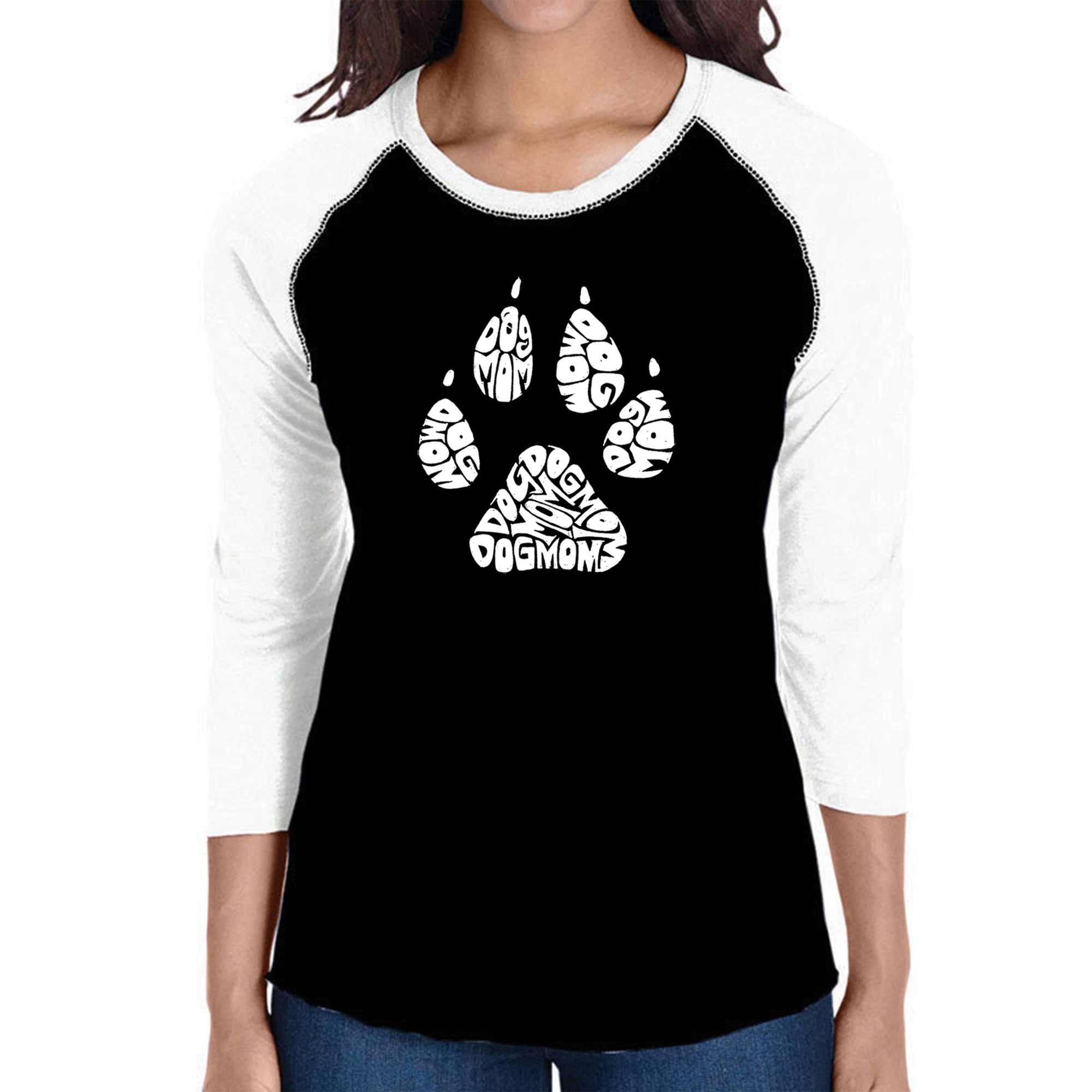 Ultimate Dog Mom Raglan Baseball Tee - Premium Women's Word Art T-Shirt