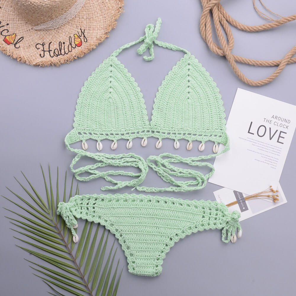 Ultimate Crochet Knit Brazilian Bikini Set – Stylish & Sexy Beachwear