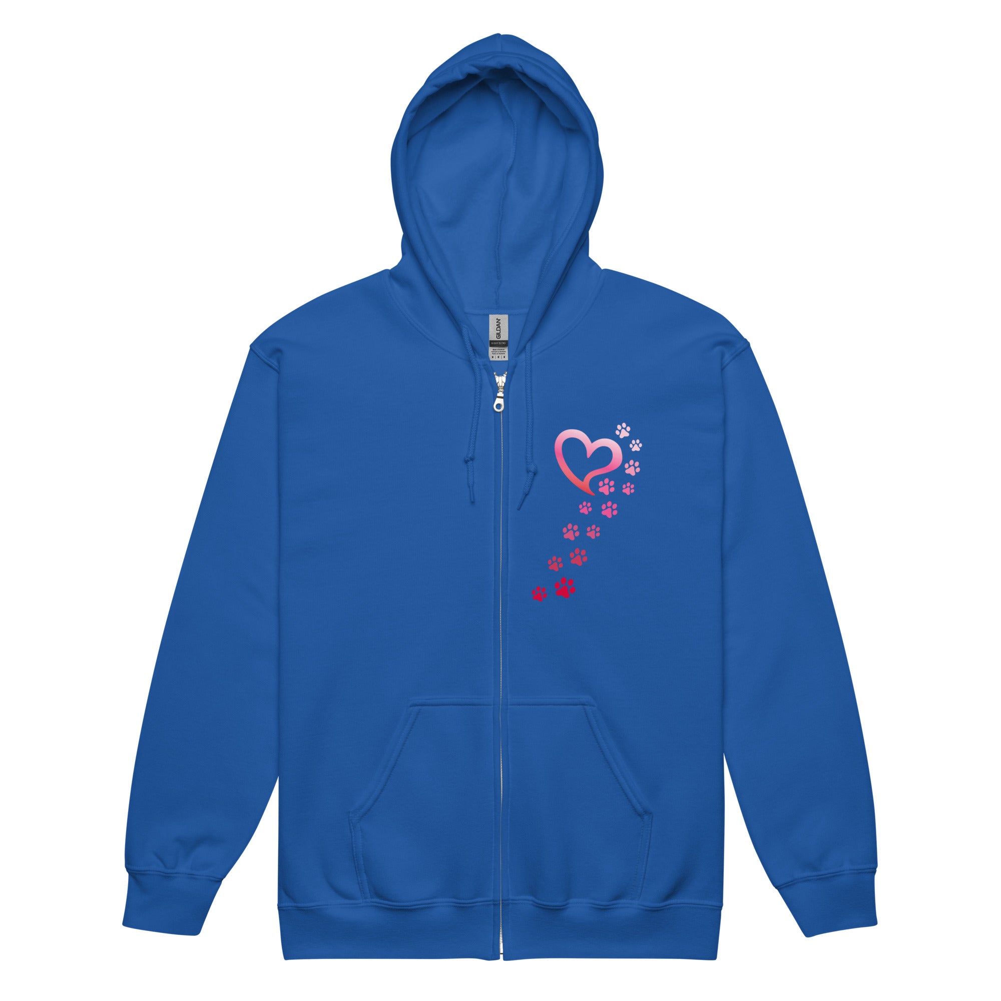 Premium Valentine Paws To My Heart Heavy Blend Zip Hoodie - Ultimate Comfort & Style