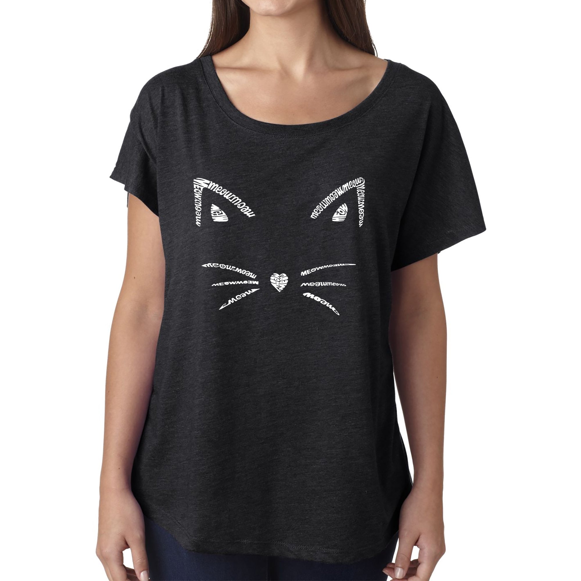 Whiskers - Premium Women's Loose Fit Dolman Cat Lover Shirt