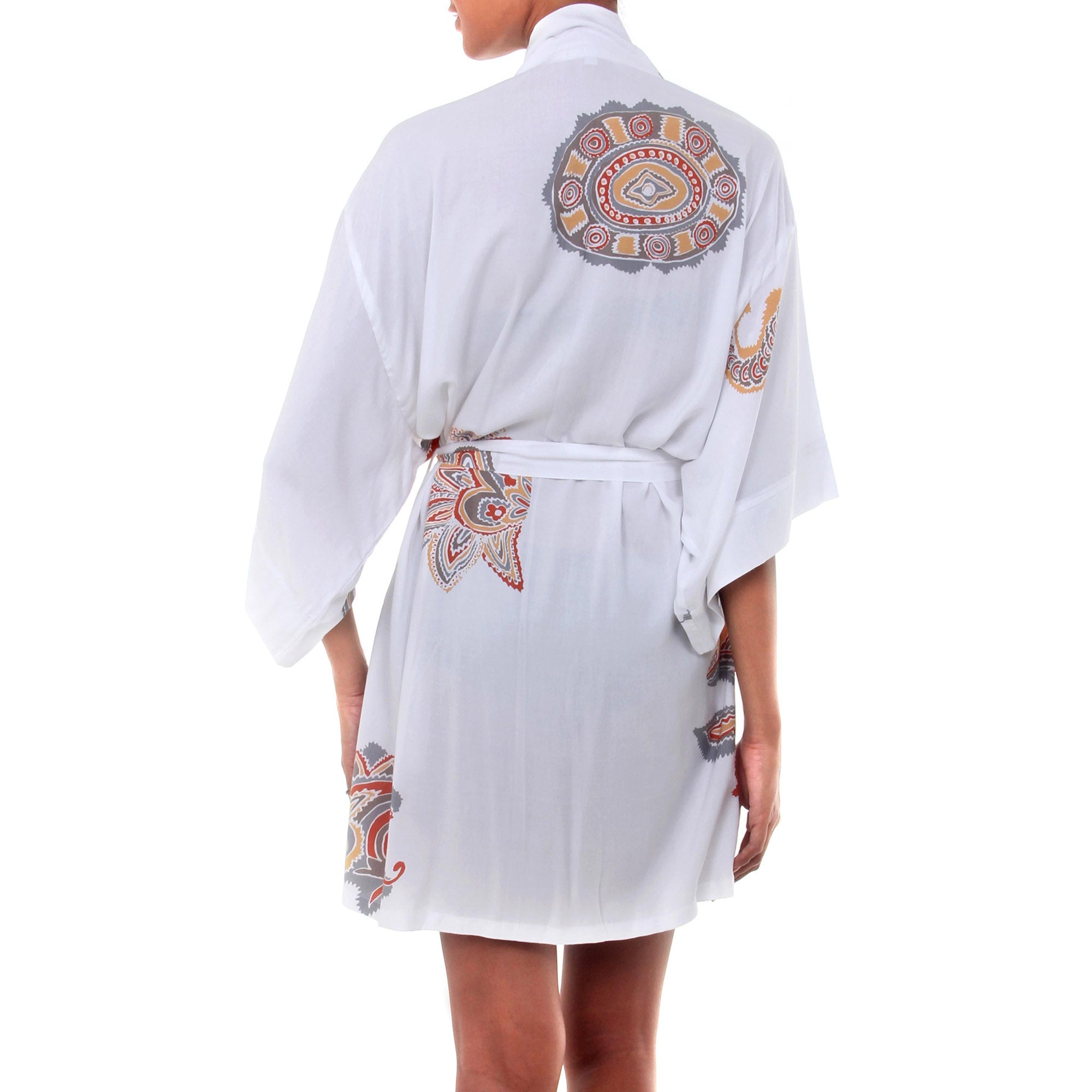 Premium Bali Vignette Multicolored Rayon Robe - Upgrade Your Style