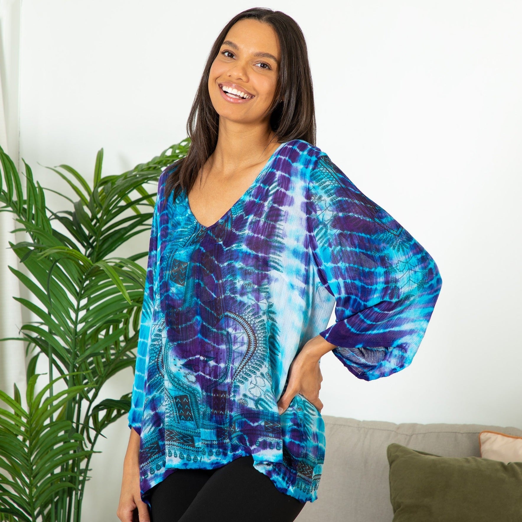 Premium Tie-Dye Spirit Long Sleeve Top - Ultimate Boho Chic