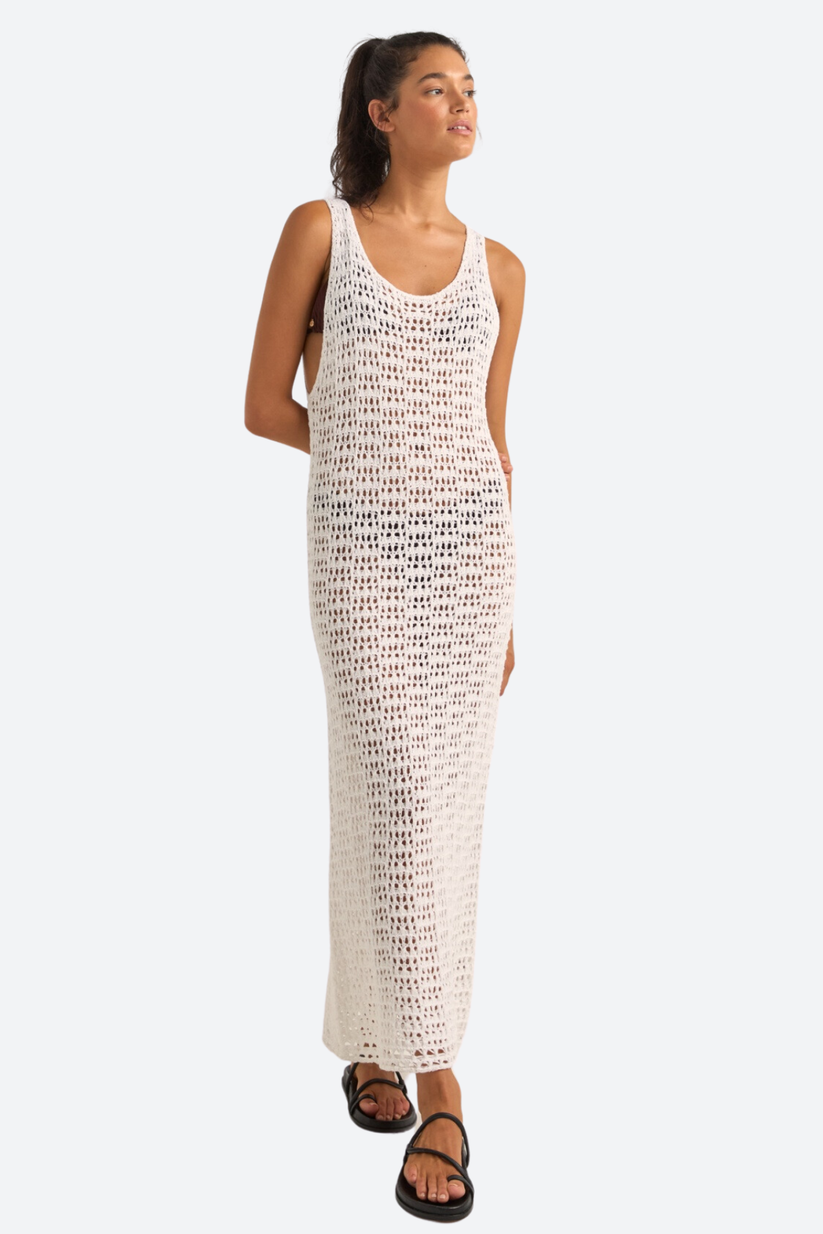 Premium Rhythm Madison Maxi Tank Dress - Ultimate Coastal Style in White