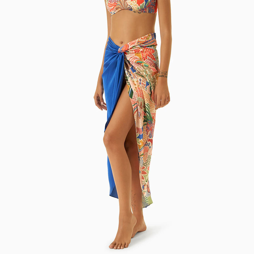 Premium Boho Floral One-Shoulder Swimsuit & Cover-Up Set