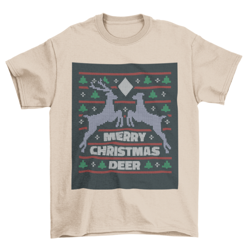 Premium Reindeer Christmas Sweater Tee - Ultimate Holiday Comfort