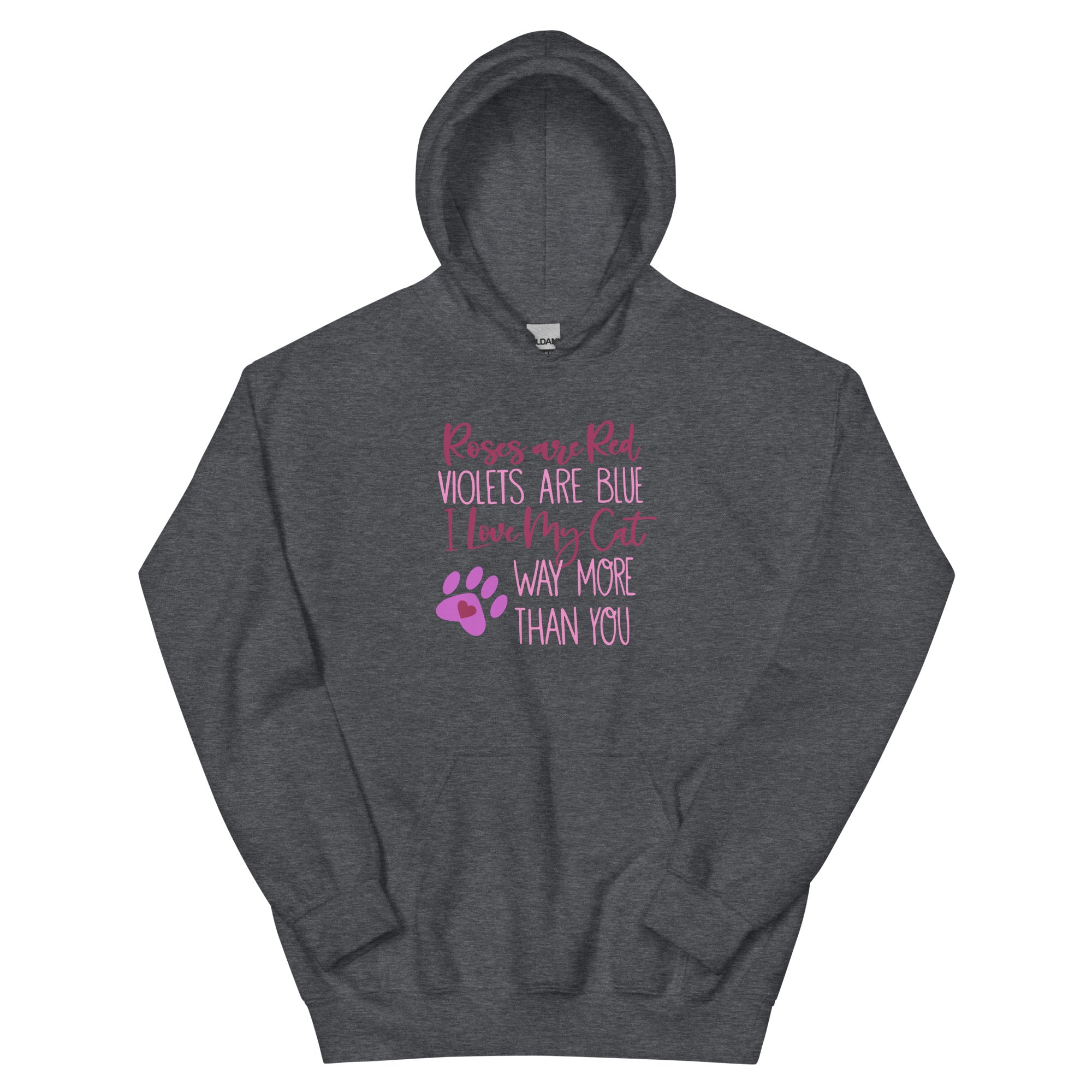 Ultimate Cozy Cat Lover Hoodie - Roses Are Red Edition