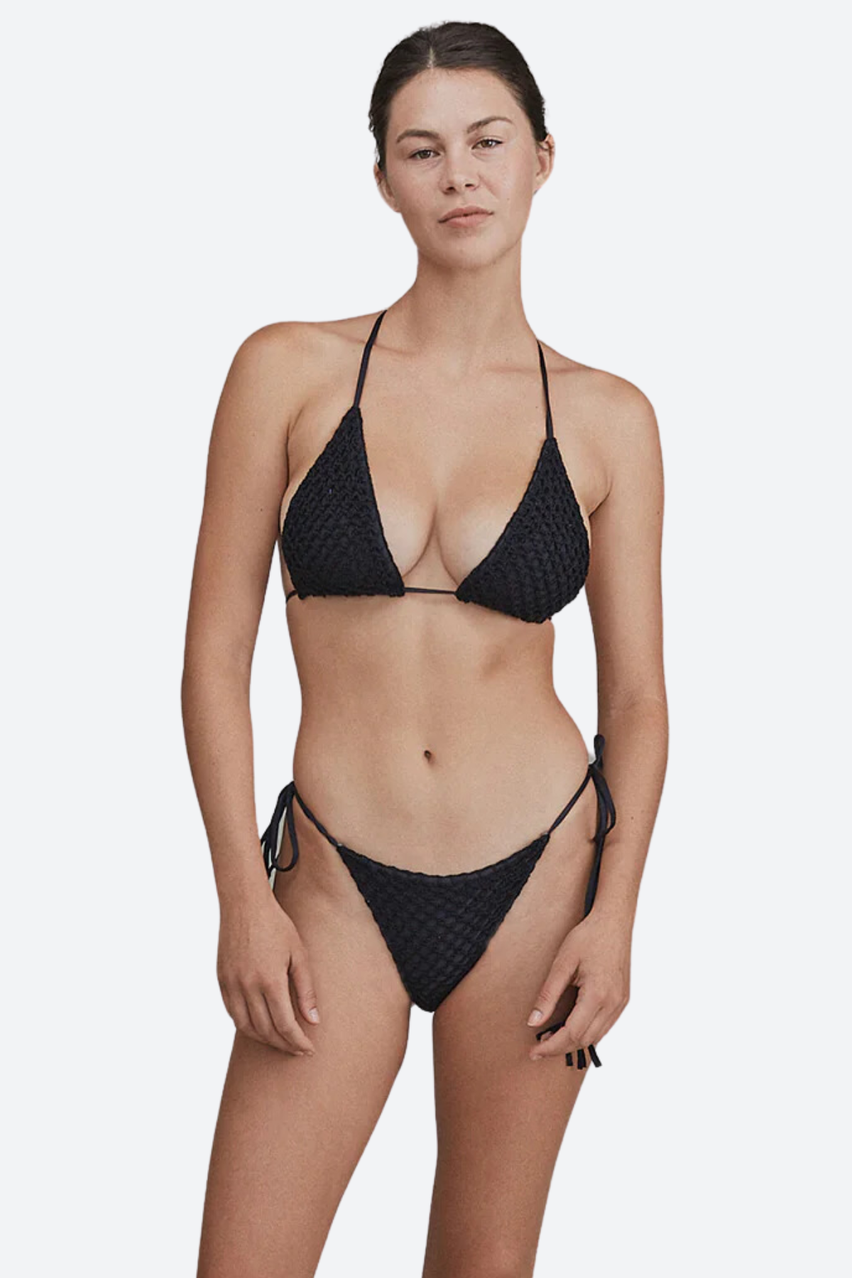 Premium Acacia Swimwear Lisboa Crochet Top - Ultimate Comfort in Licorice