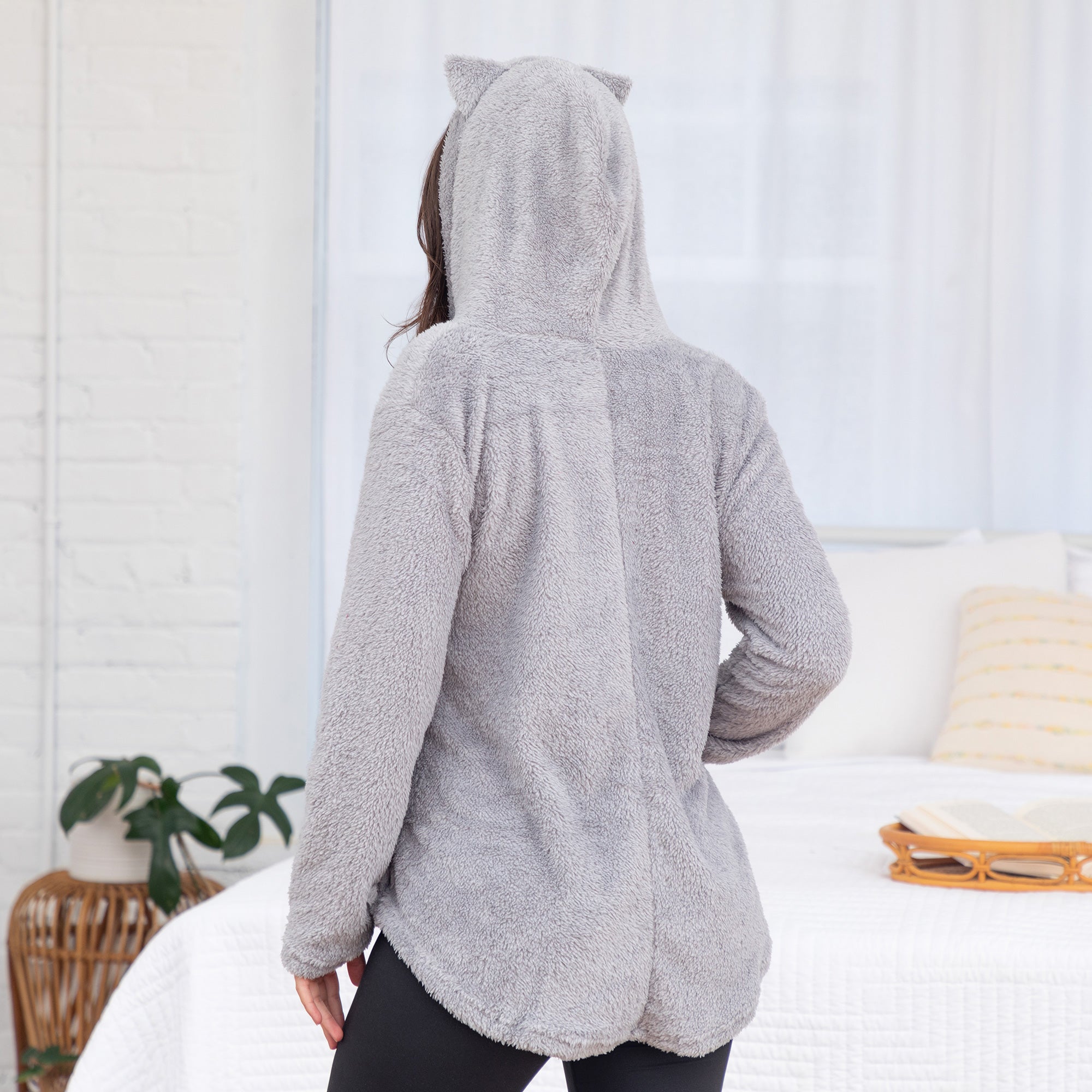 Premium Fluffy Cat Ear Hoodie - Ultimate Cozy Button-Up