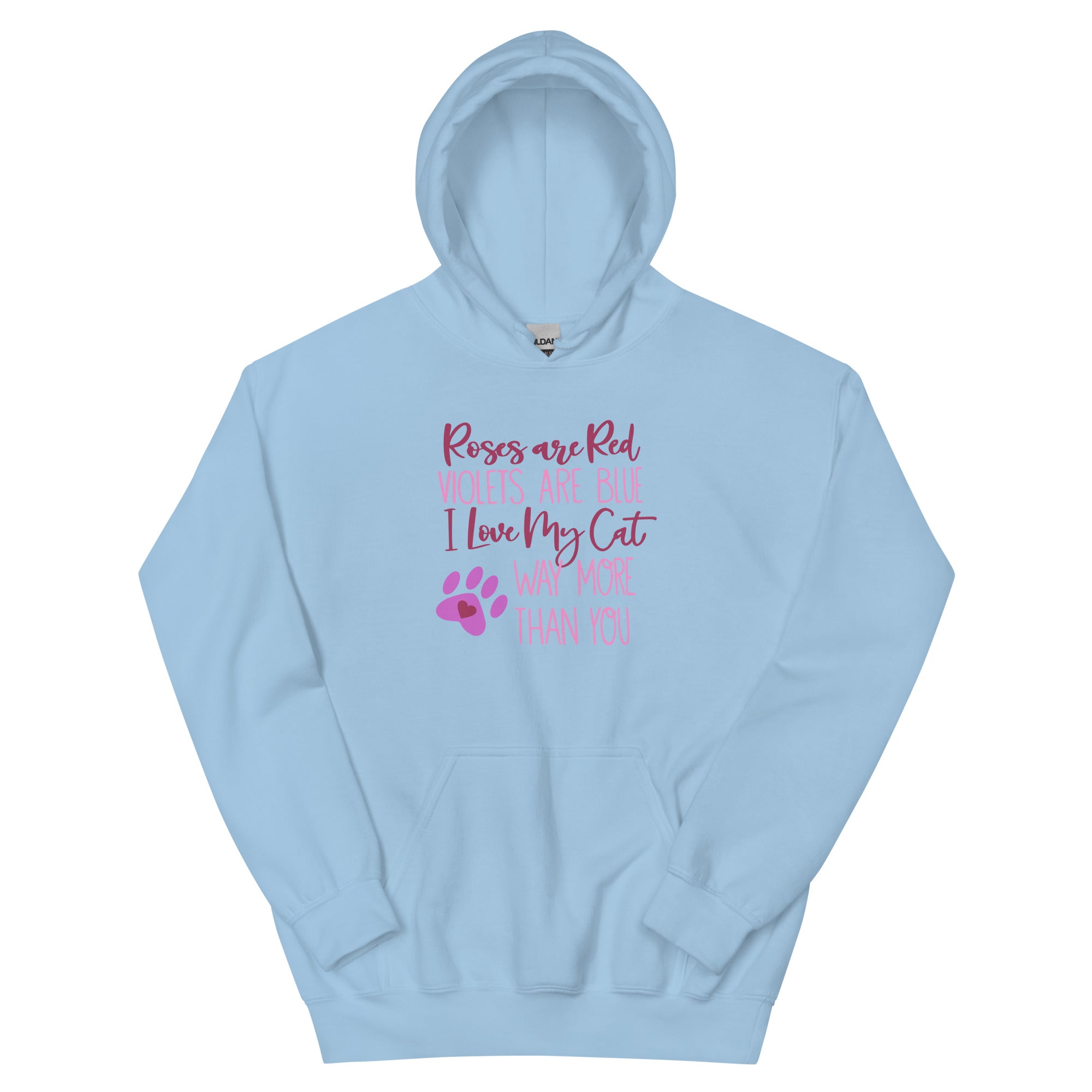 Ultimate Cozy Cat Lover Hoodie - Roses Are Red Edition