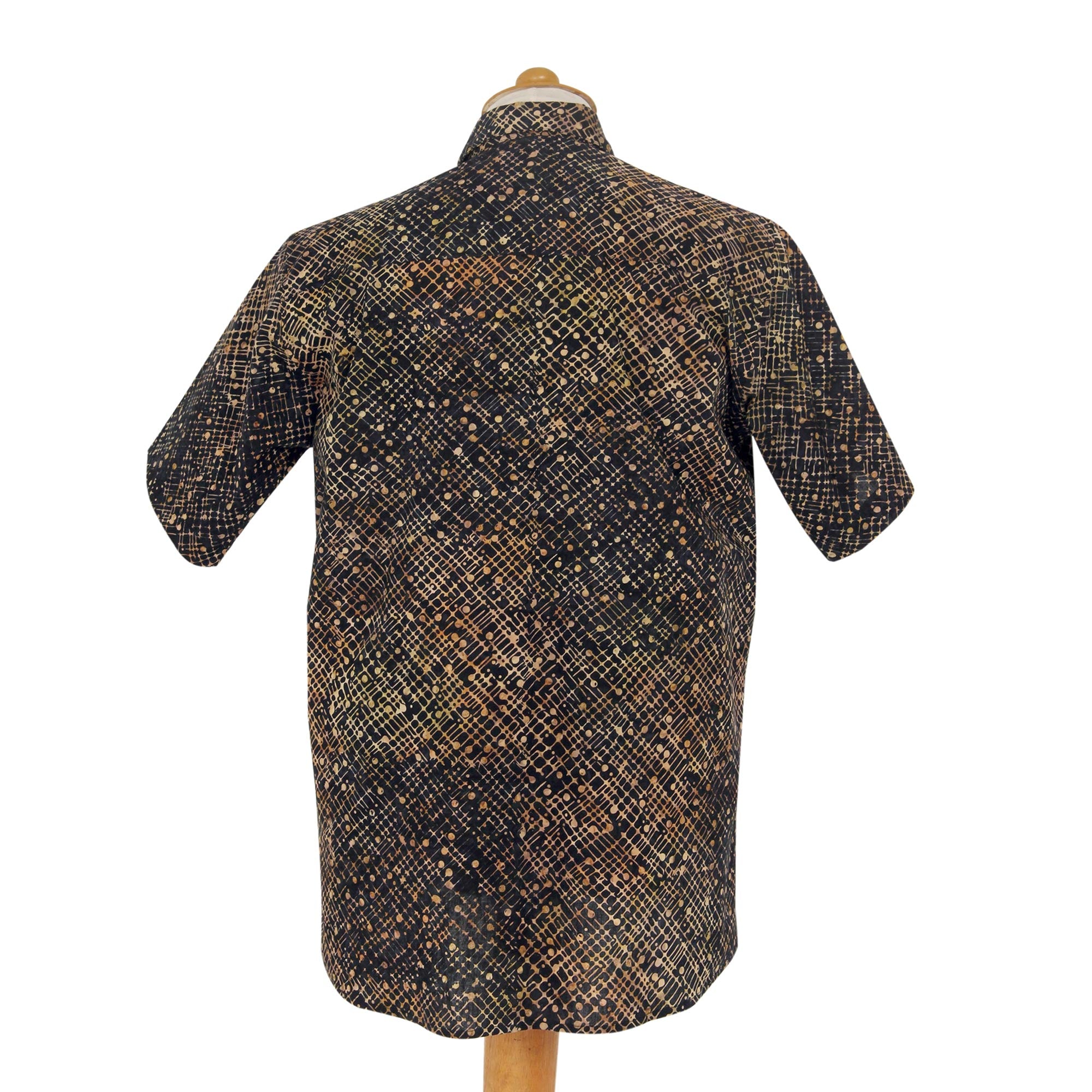 Premium Night Starfield Men's Batik Shirt - Handcrafted in Bali