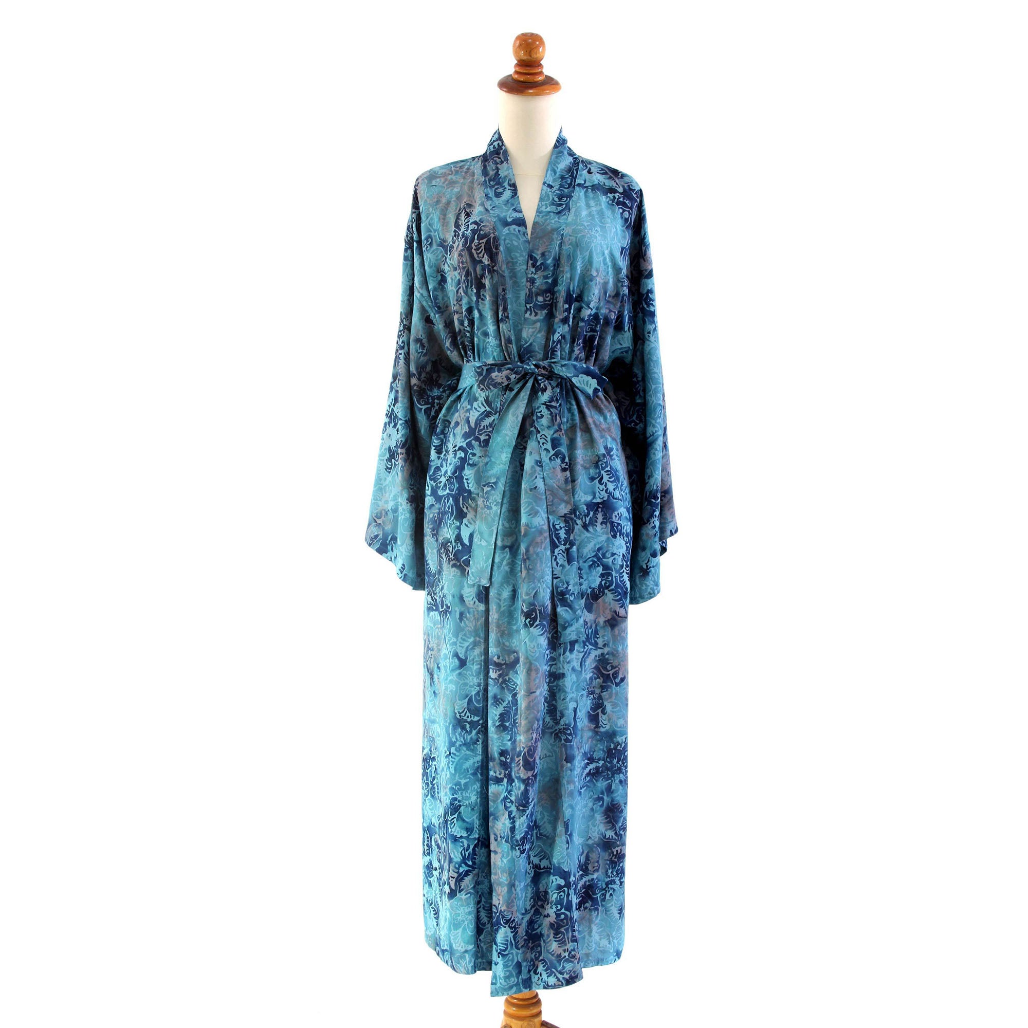 Premium Sapphire Dreams Batik Robe