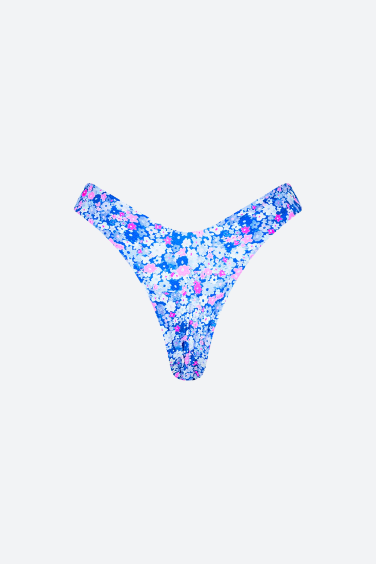 Premium Shimmer Swim Y-Cut Cheeky Bikini Bottom in Purple Pearls