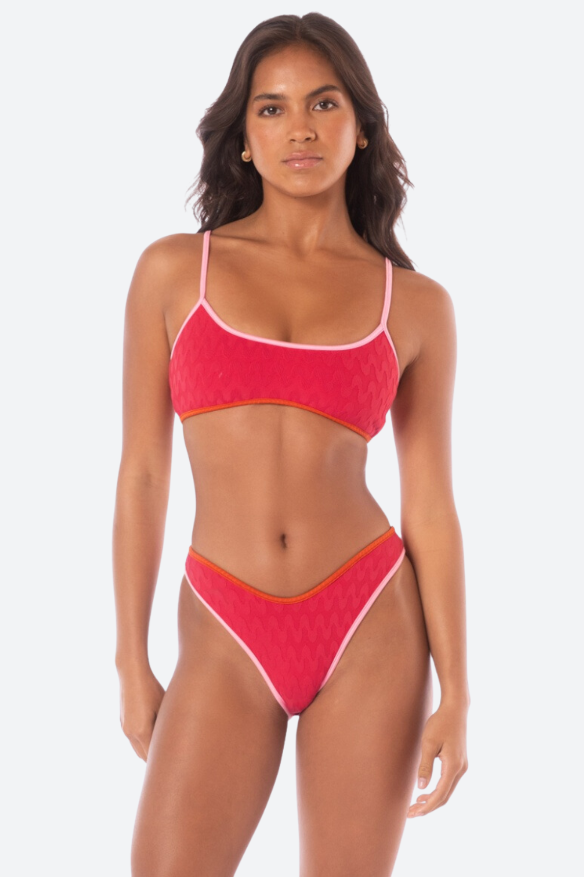 Premium Maaji Lane Bikini Top in Vibrant Apple Red