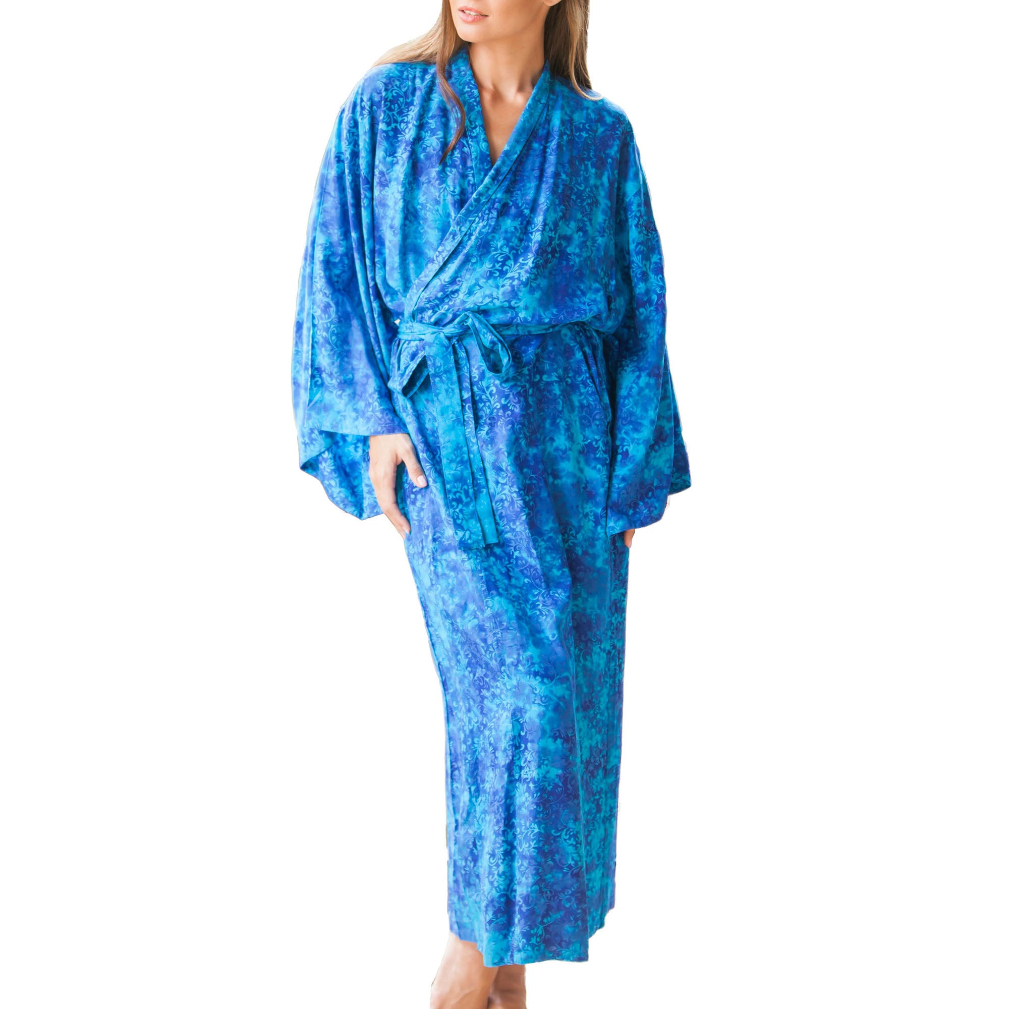 Premium Misty Ocean Batik Robe - Ultimate Balinese Chic