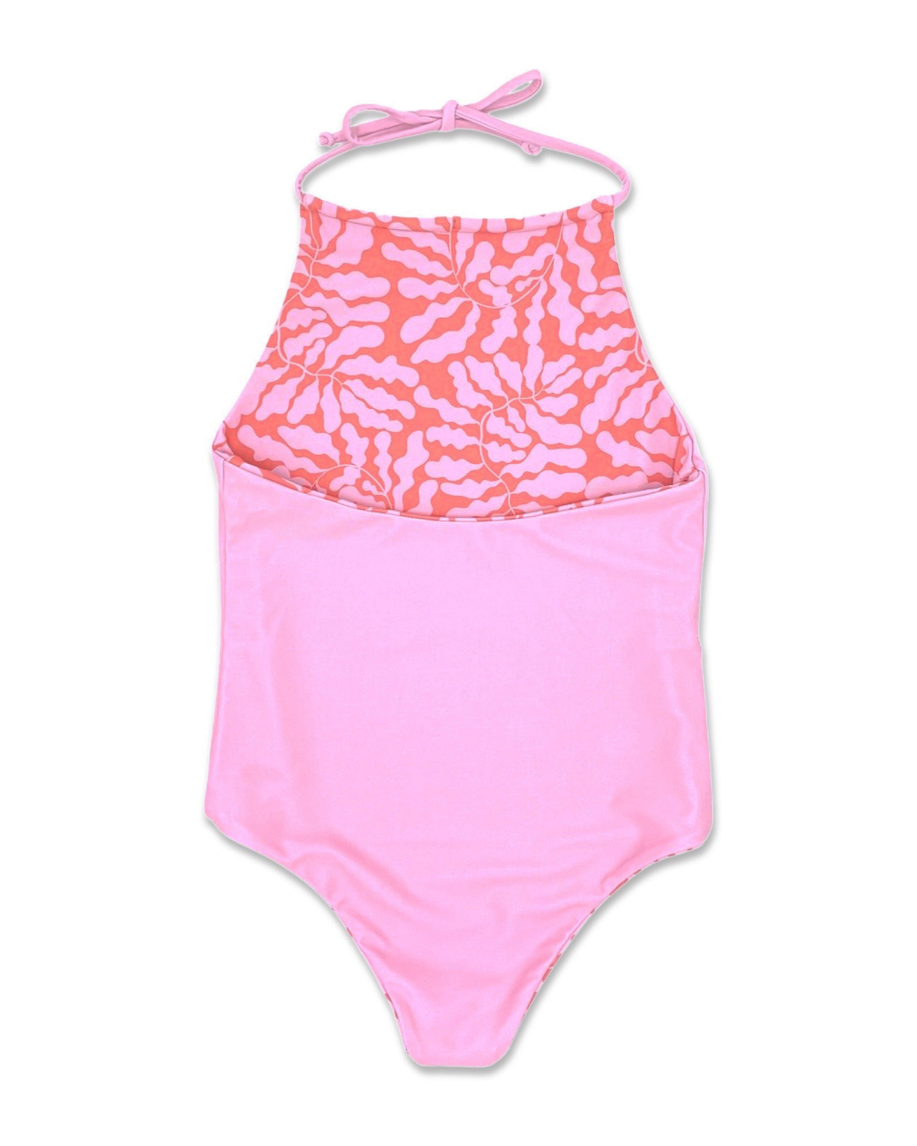 Ultimate Feather 4 Arrow Riviera Reversible One-Piece Swimsuit in Sugar Coral