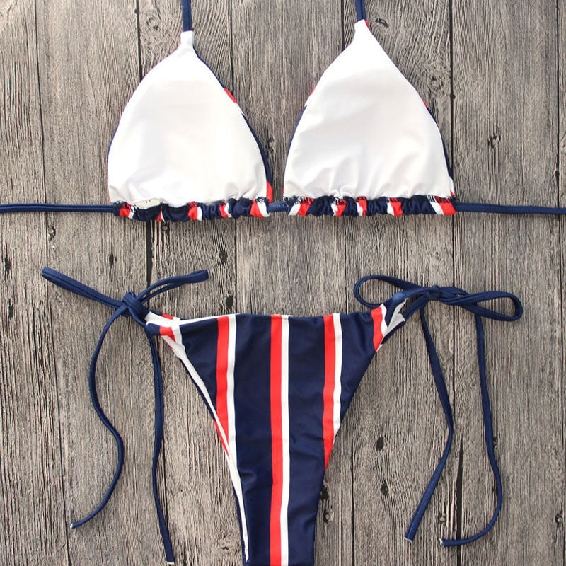 Premium Nautical Striped Bikini Set - Ultimate Summer Style