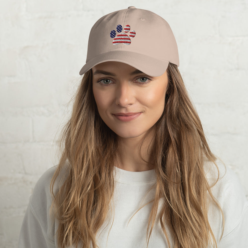 Ultimate Patriotic Paw Print Baseball Cap - Premium Style & Comfort