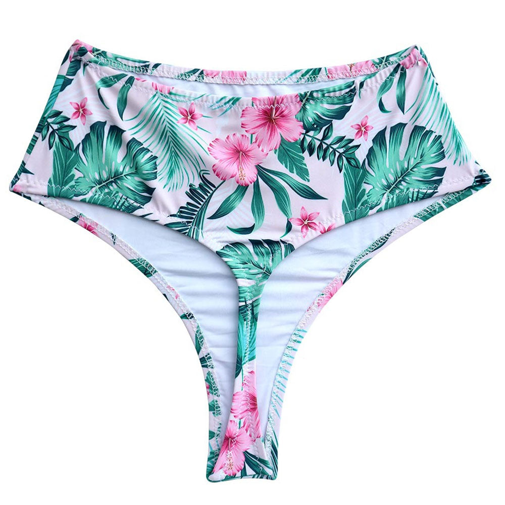 Ultimate Tropical High-Waist Brazilian Thong Bikini Bottom