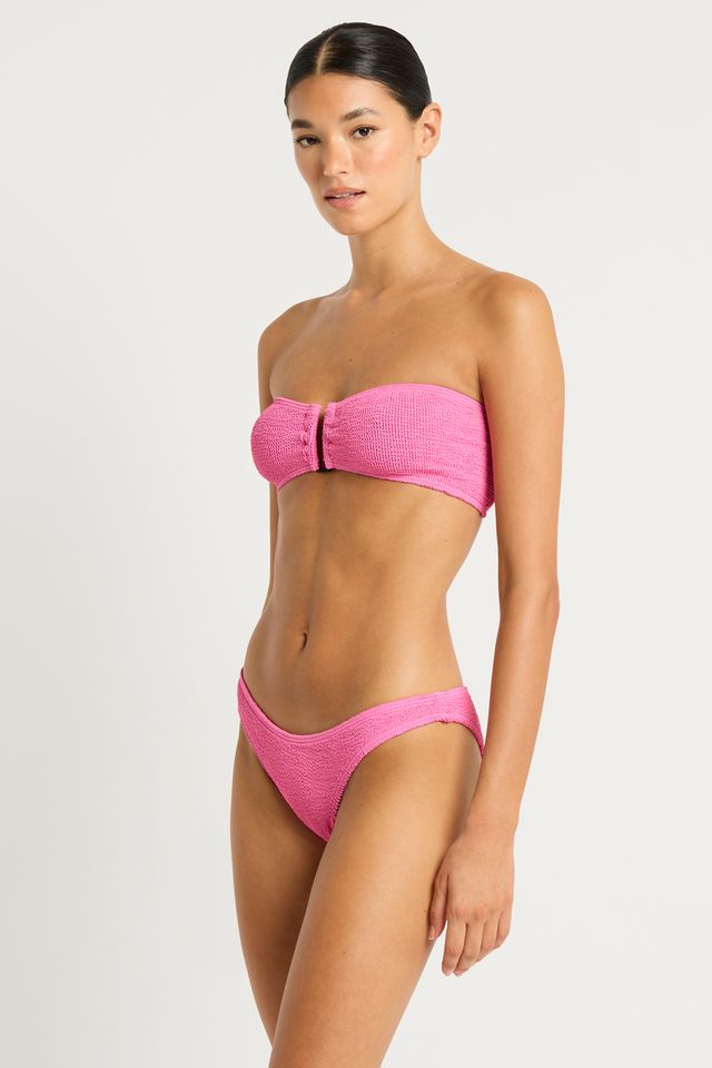 Premium Blake Bandeau Top - Candy Pink Recycled | Light Support Summer Essential