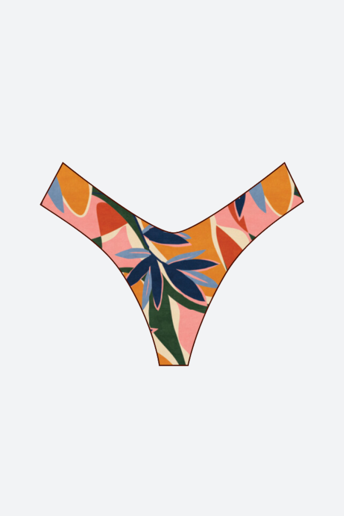 Premium Stone Fox Tucker Thong Bottom - Botanical Print