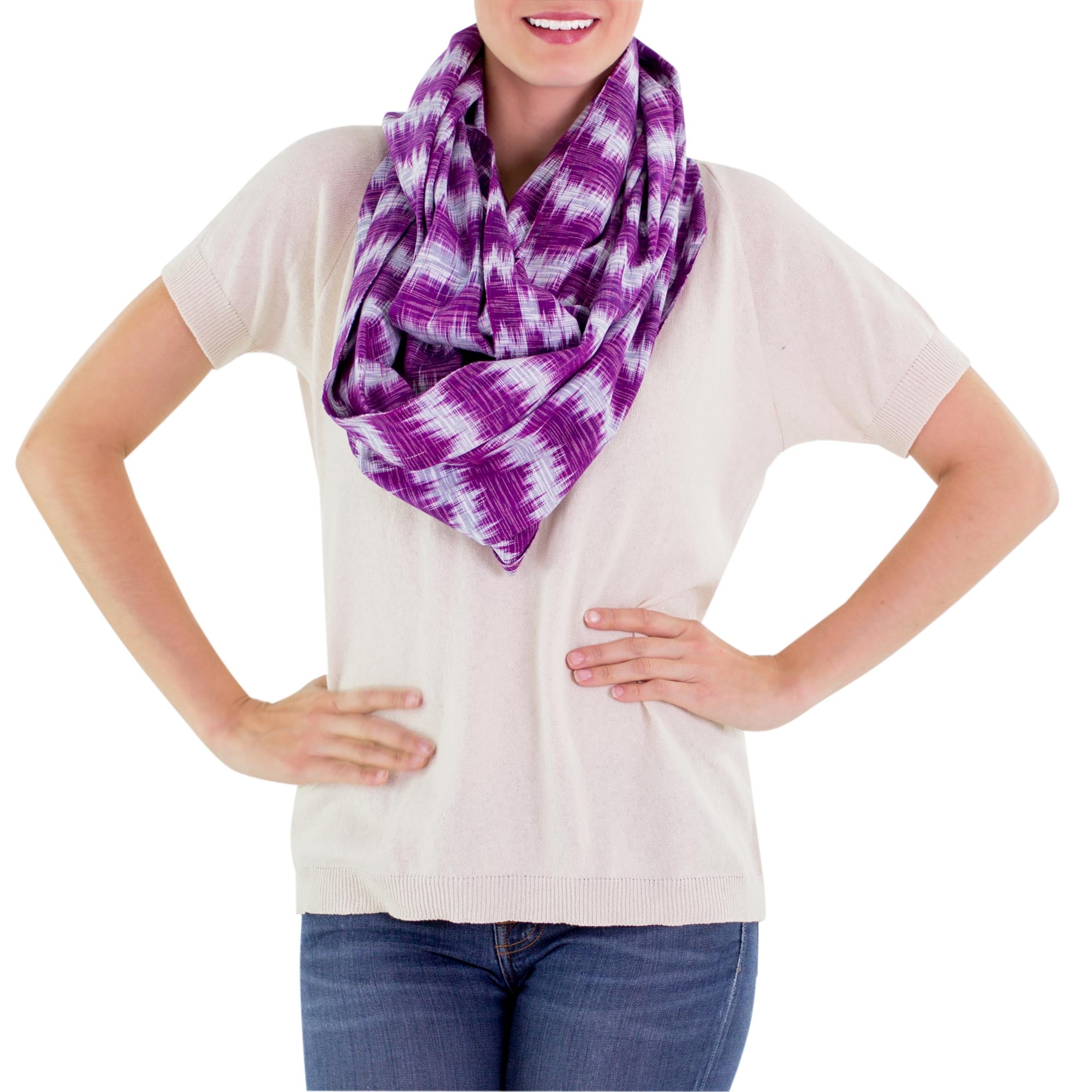 Premium Amethyst Twilight Handcrafted Infinity Scarf - Ultimate Style & Comfort