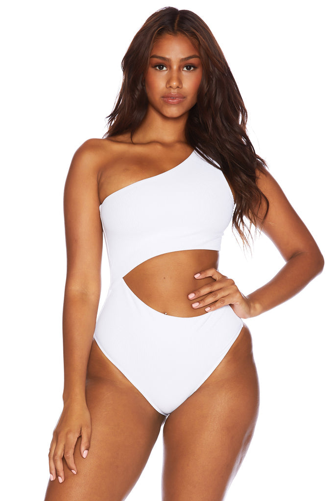 Premium Beach Riot Celine One Piece Swimsuit - Ultimate White