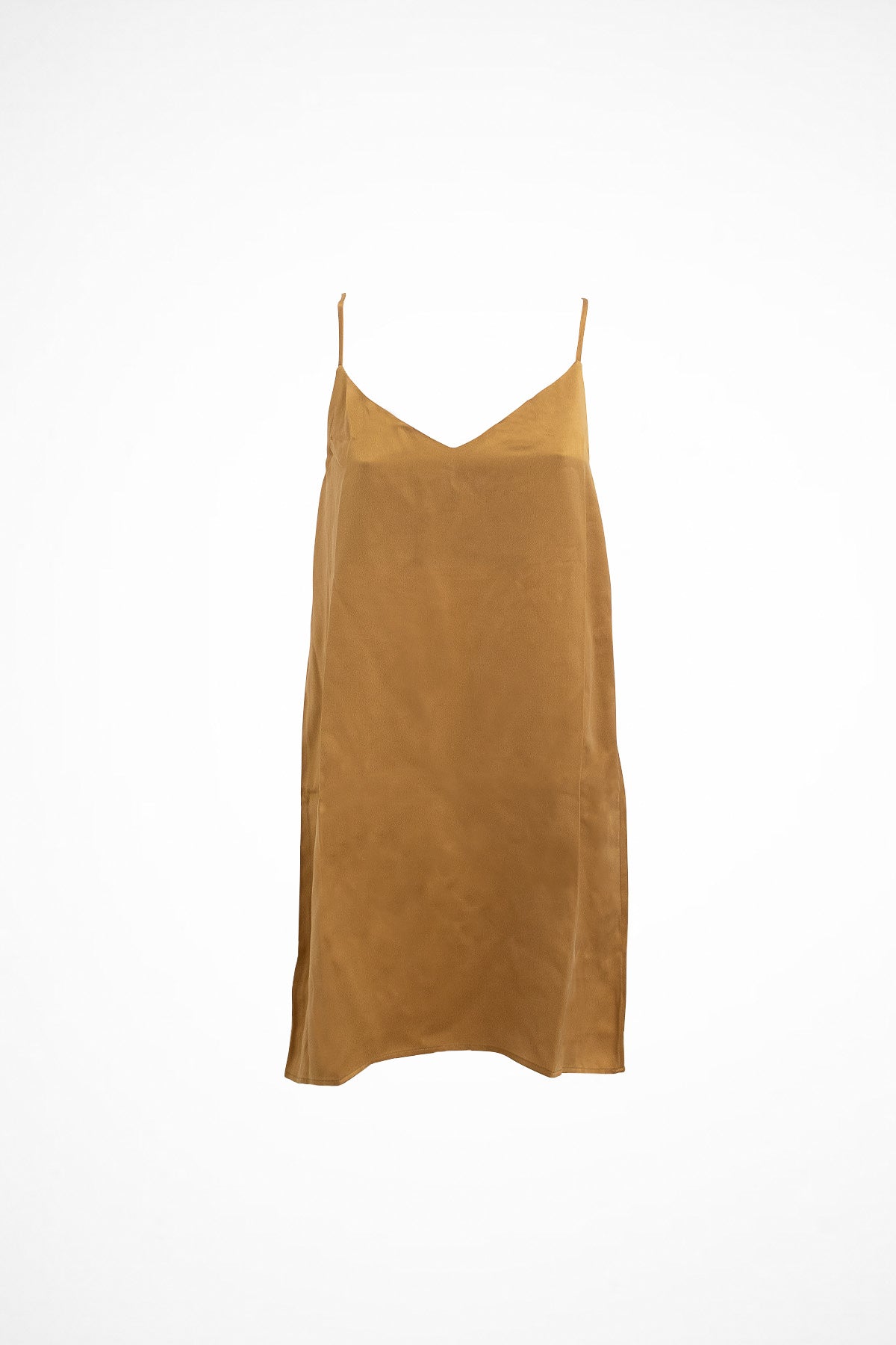 Hiamoe Ultimate Bronze Silk Mini Dress - The Kala Mini