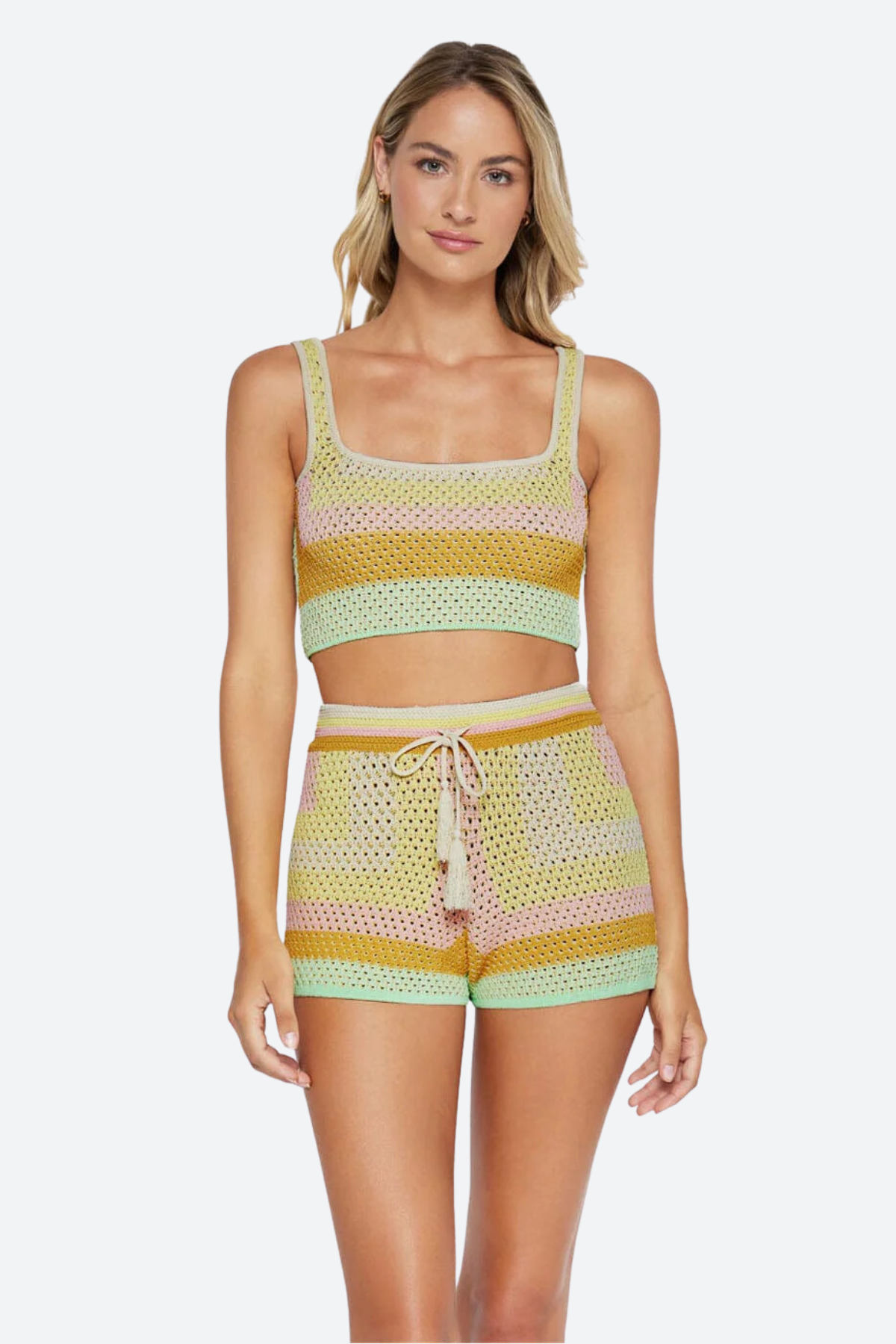 Premium PQ Swim Crochet Crop Top - Sorrento Collection