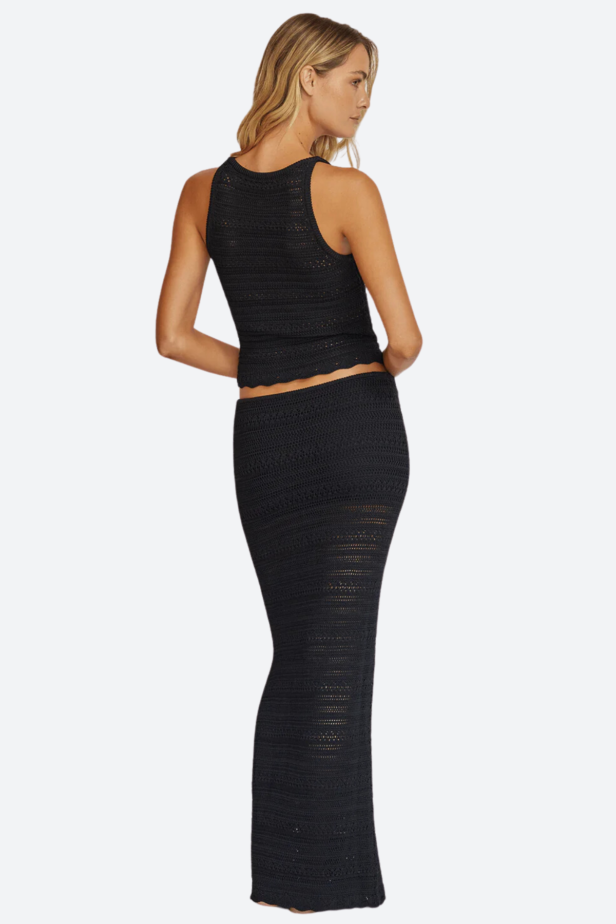 Premium PQ Swim Crochet Long Skirt - Ultimate Black Elegance