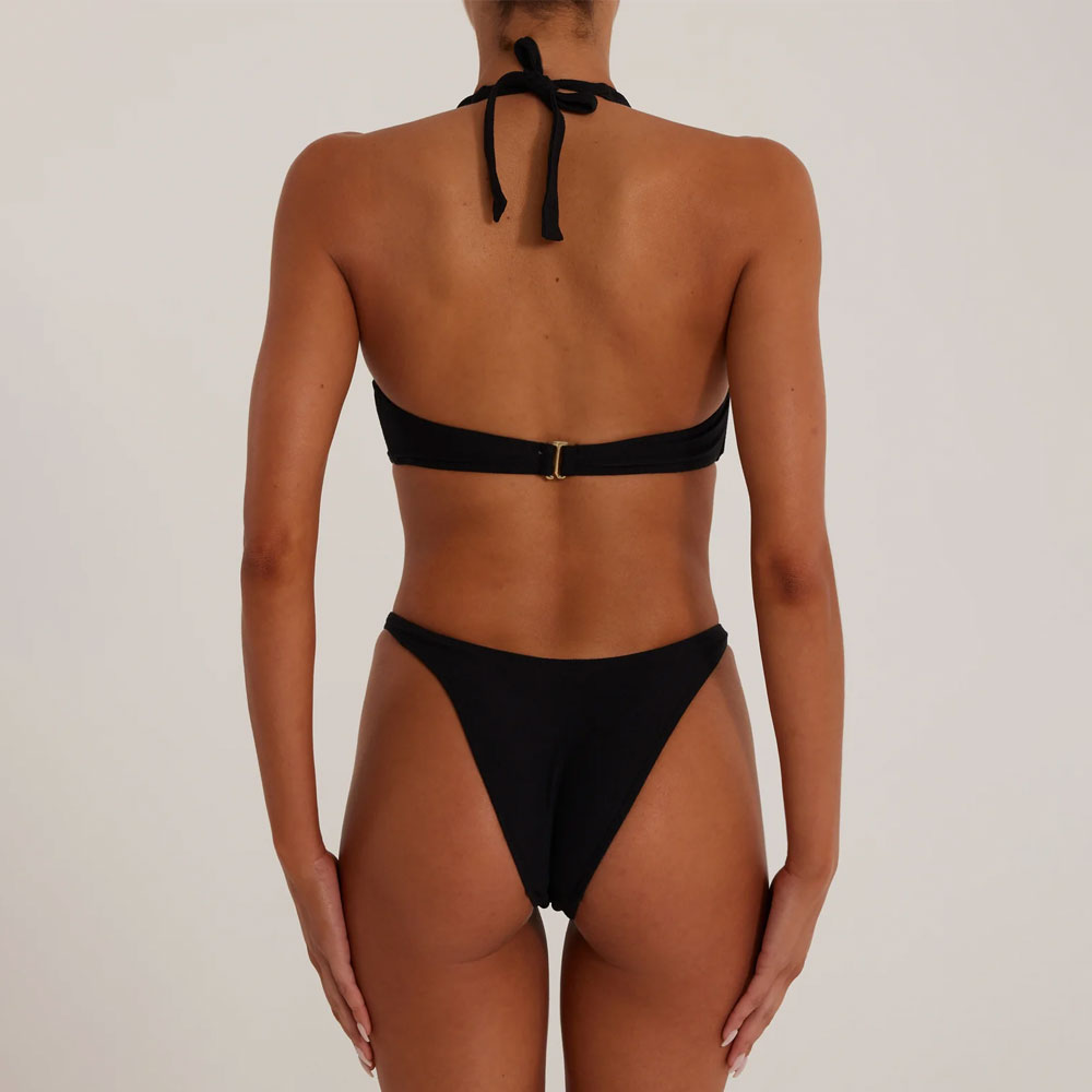 Premium Spiral Ring One Shoulder Cutout Brazilian Swimsuit