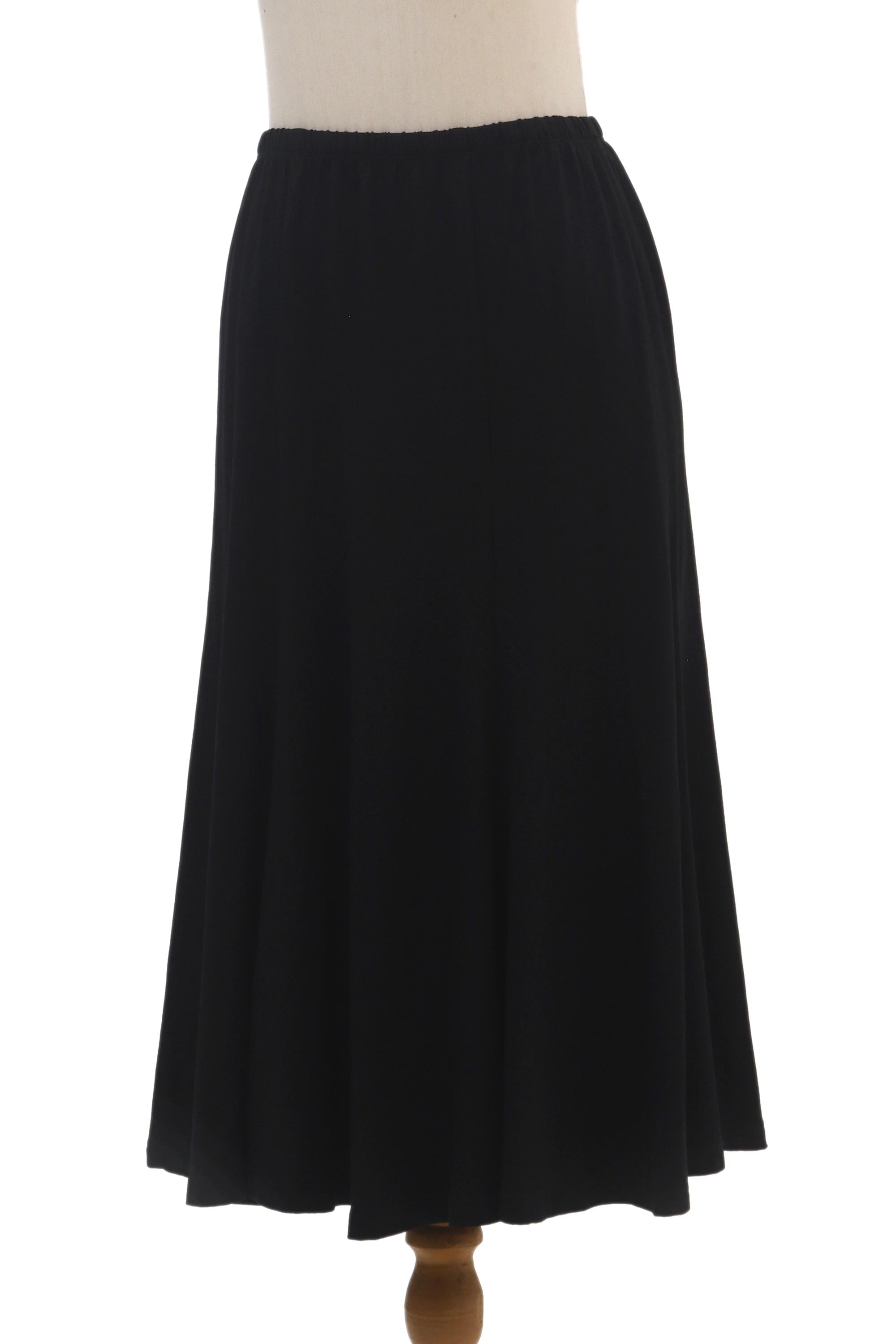 Premium Black Modal Flare Skirt by Ardor Artisan