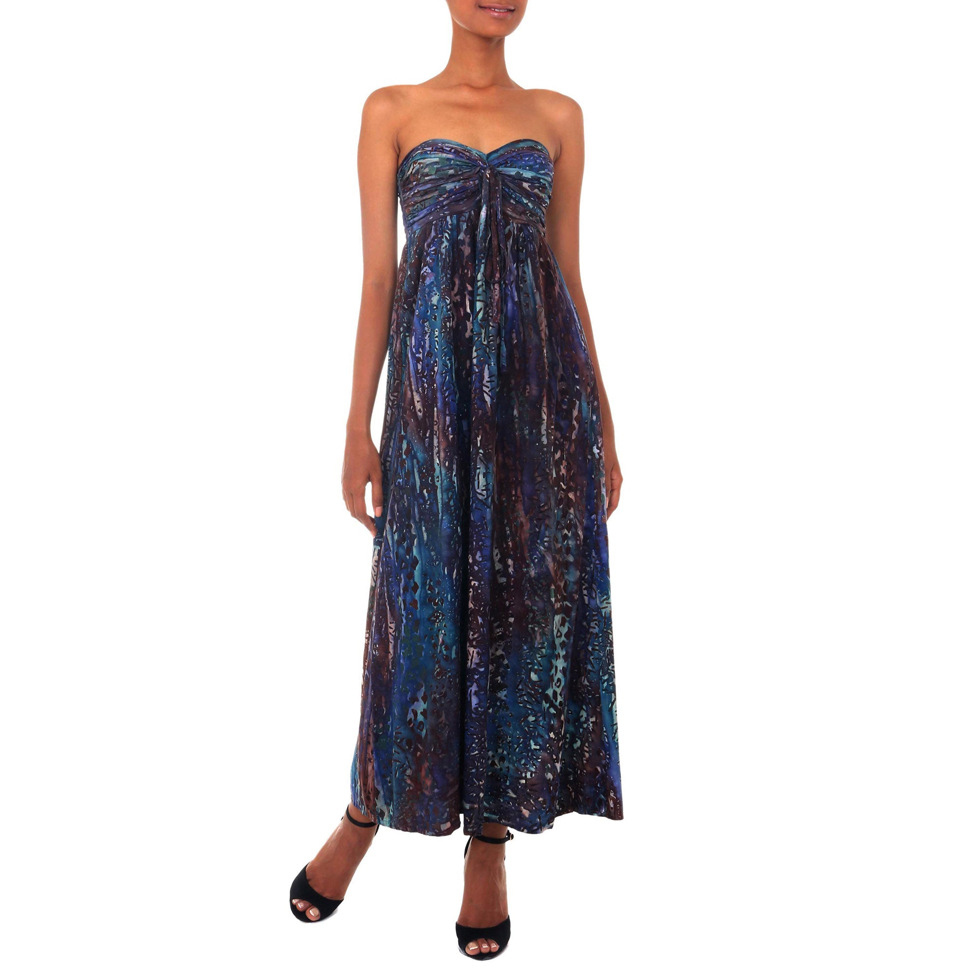 Premium Bali Empress Multicolor Batik Maxi Dress