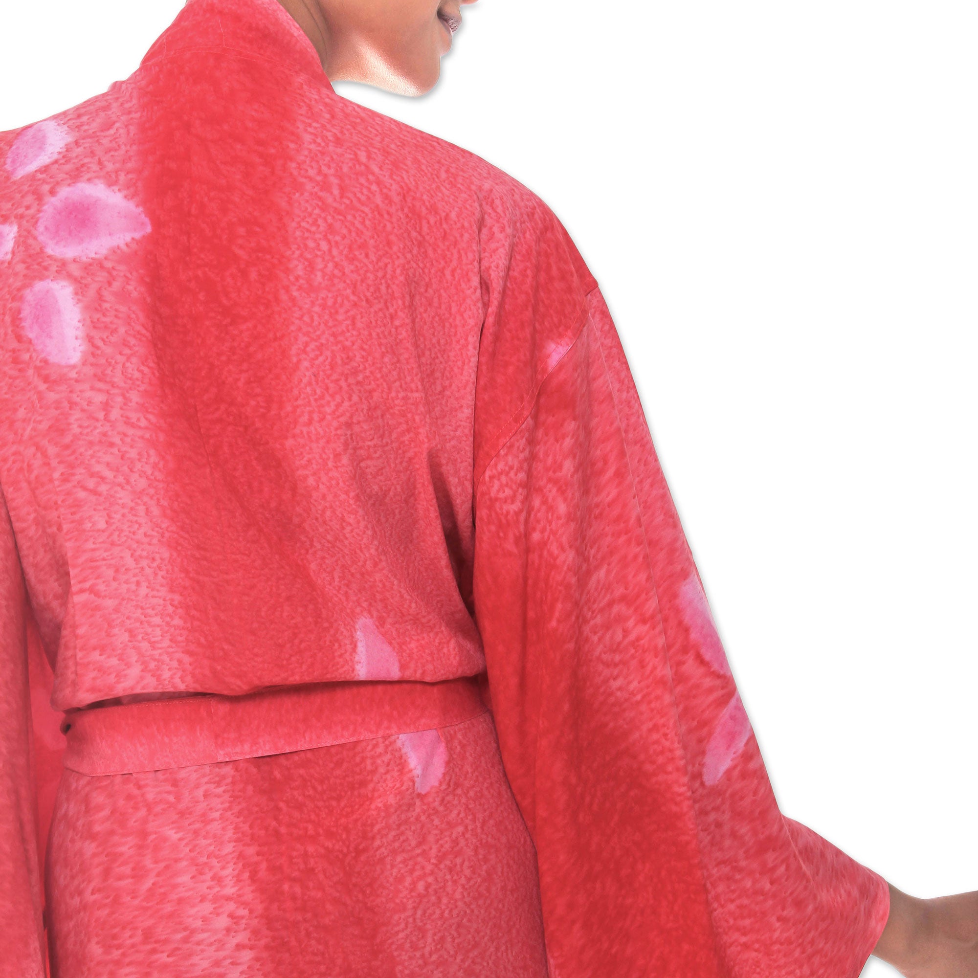 Premium Crimson Fair Trade Batik Robe - Ultimate Bali Chic