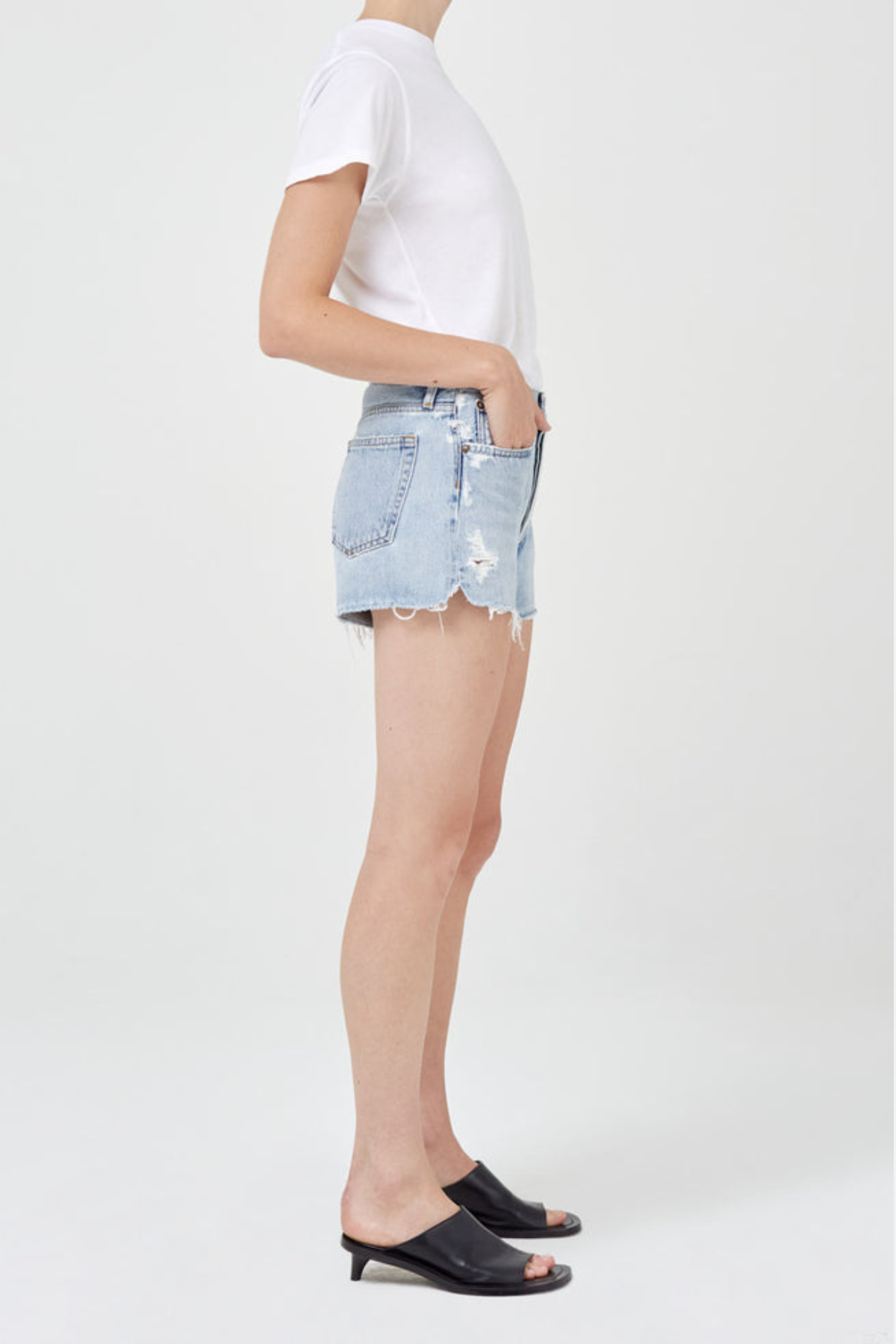 AGOLDE Premium Parker Vintage Cut-Off Shorts in Rapture