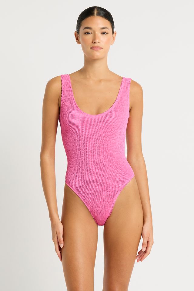 Premium Mara One Piece Swimwear in Candy Pink - Eco-Friendly Recycled Fabric