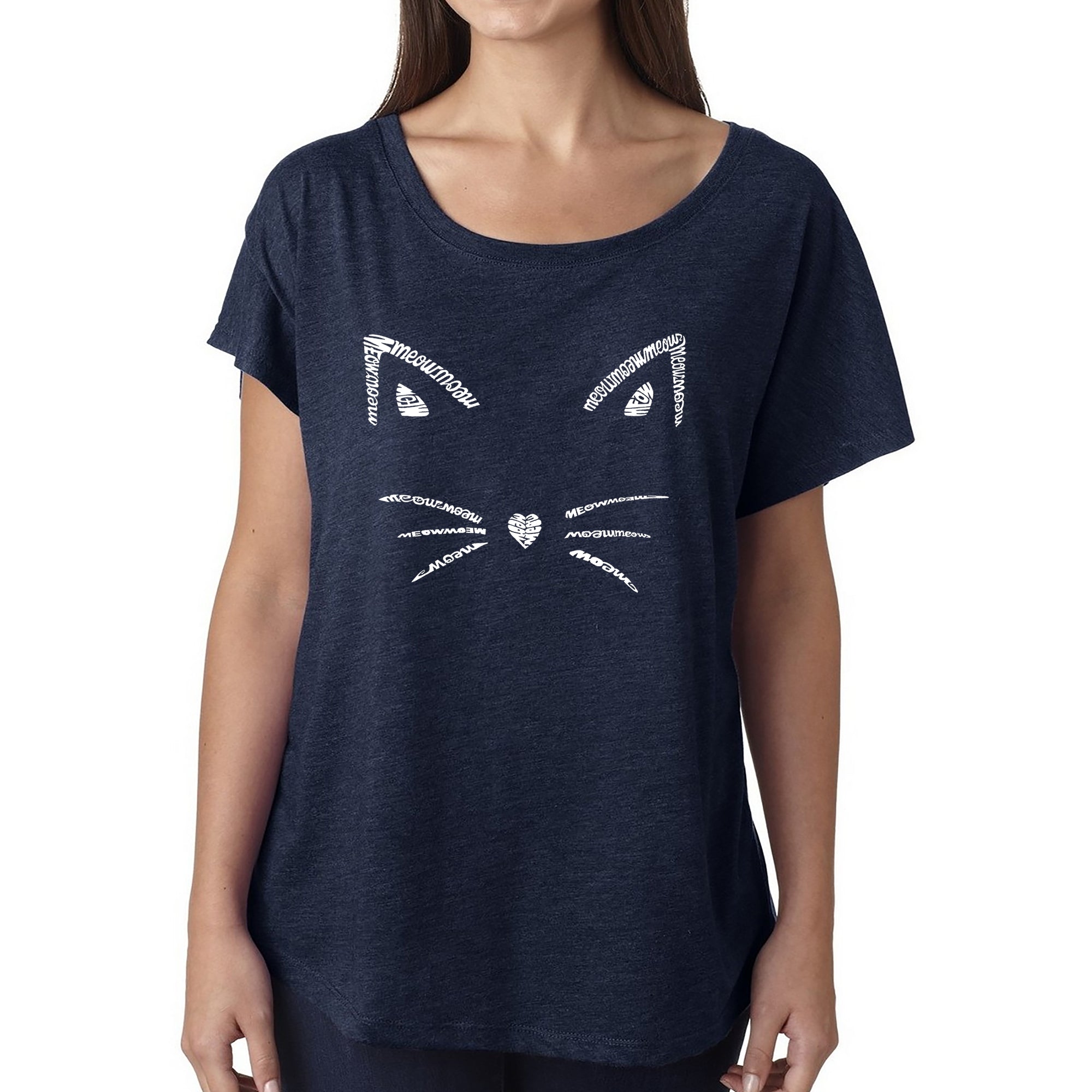 Whiskers - Premium Women's Loose Fit Dolman Cat Lover Shirt