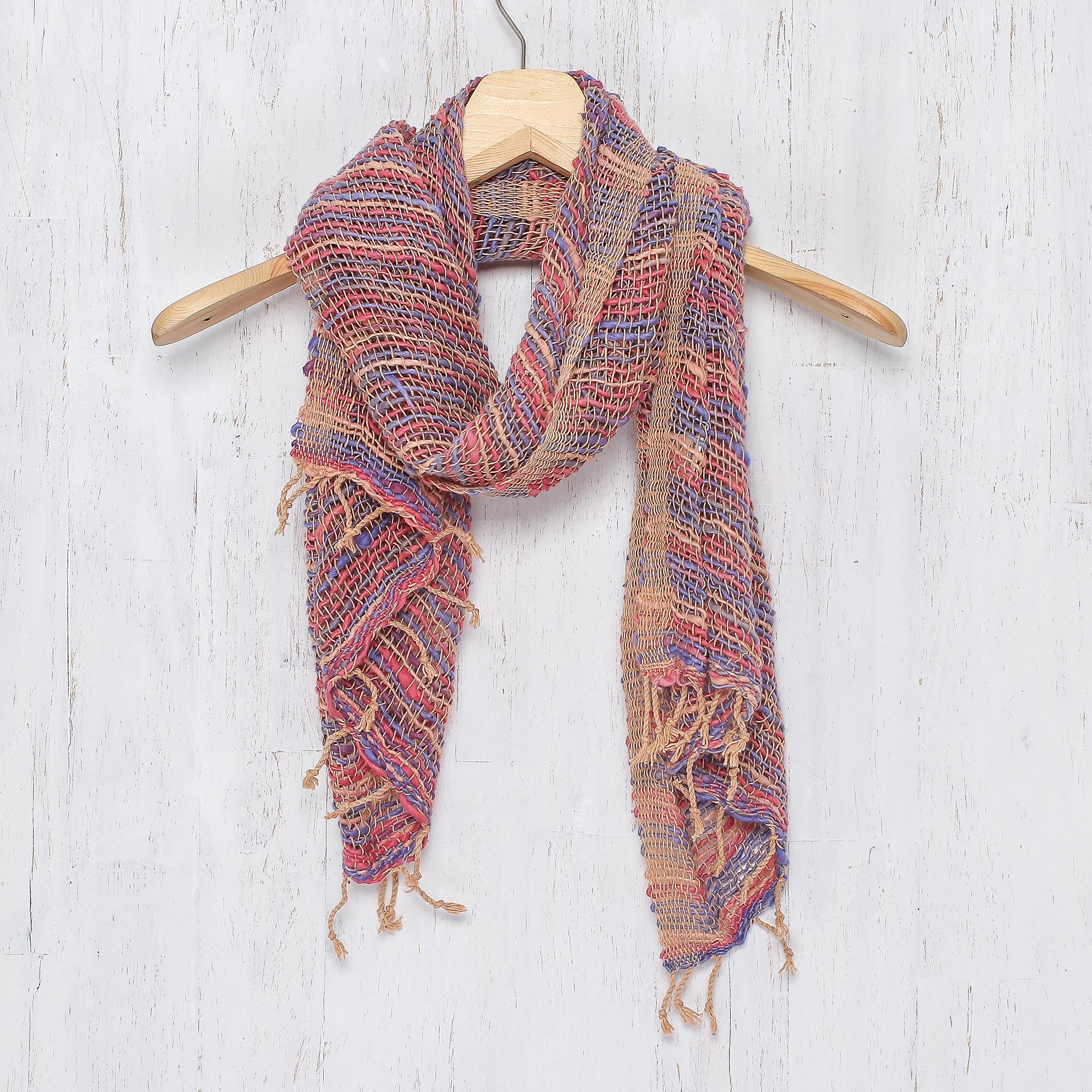 Premium Handwoven Cotton Scarf - Candy Color Bliss from Thailand